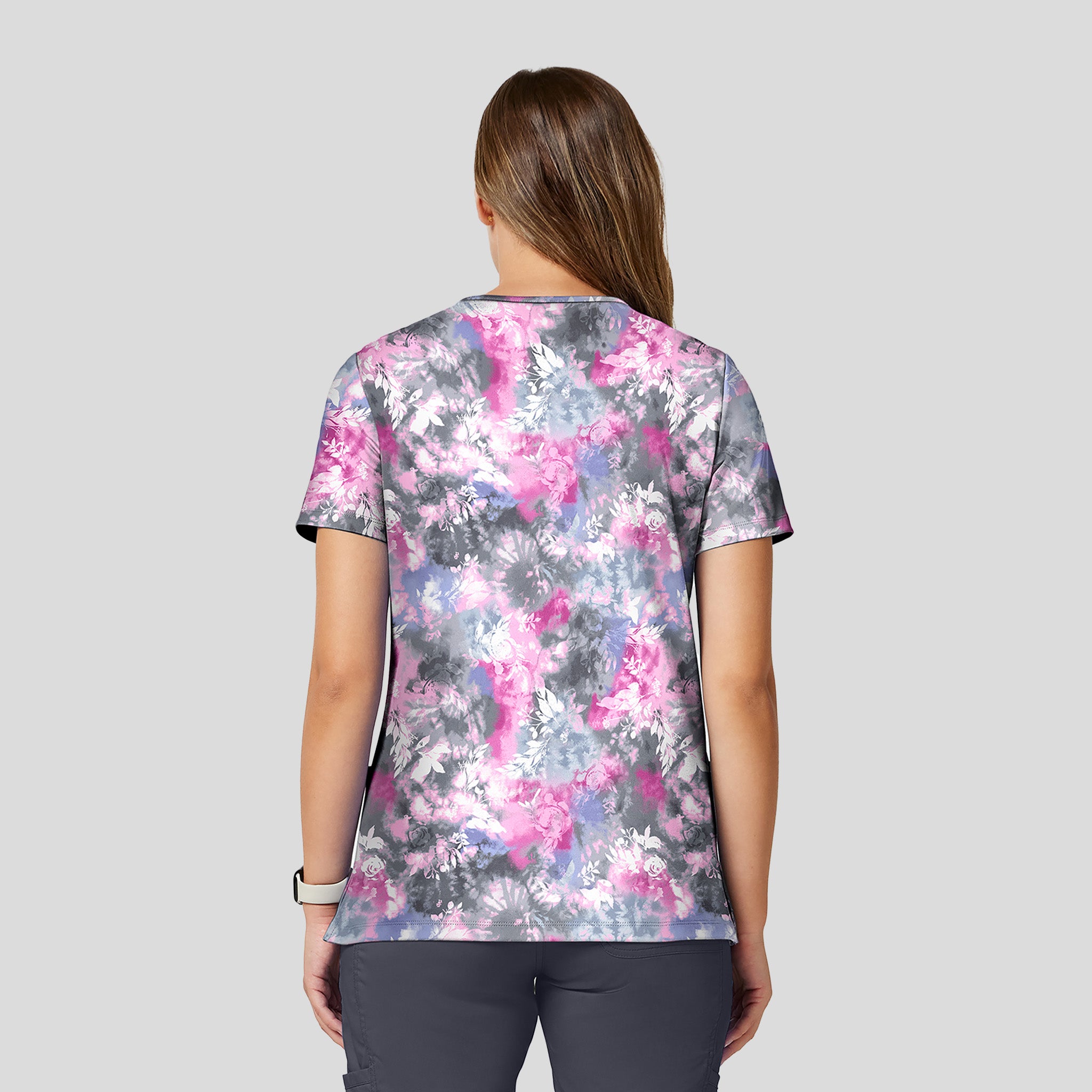 2 Pocket Print Top | Tye Dye Petals