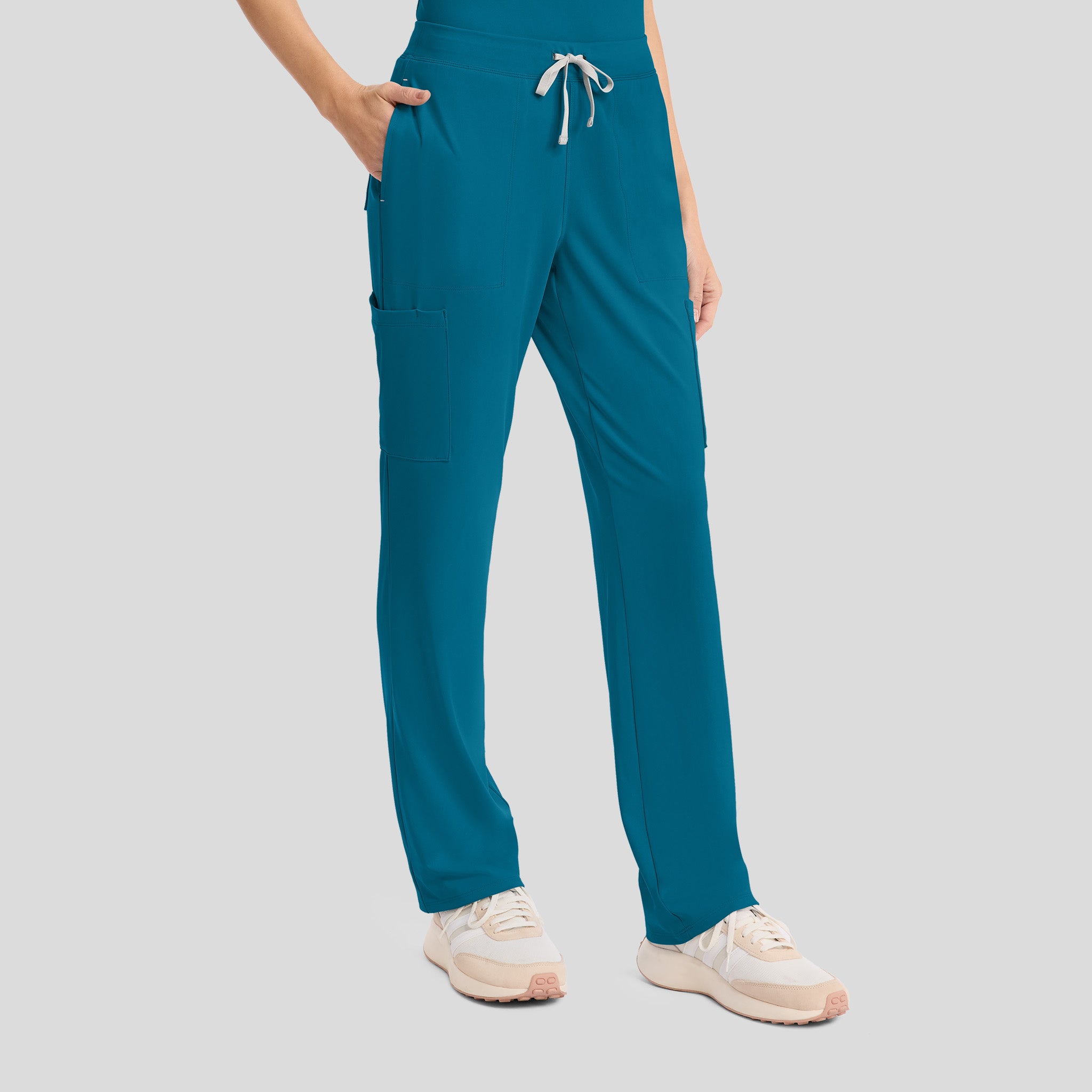 Achieve Pull-On Straight Leg Scrub Pant | Caribbean