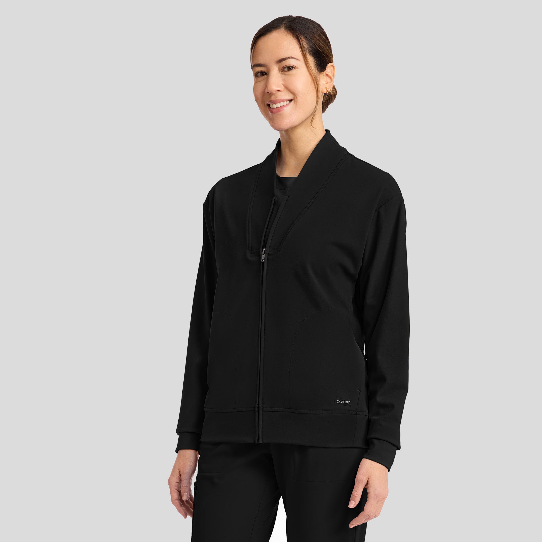 Achieve Warm-Up Scrub Jacket | Black