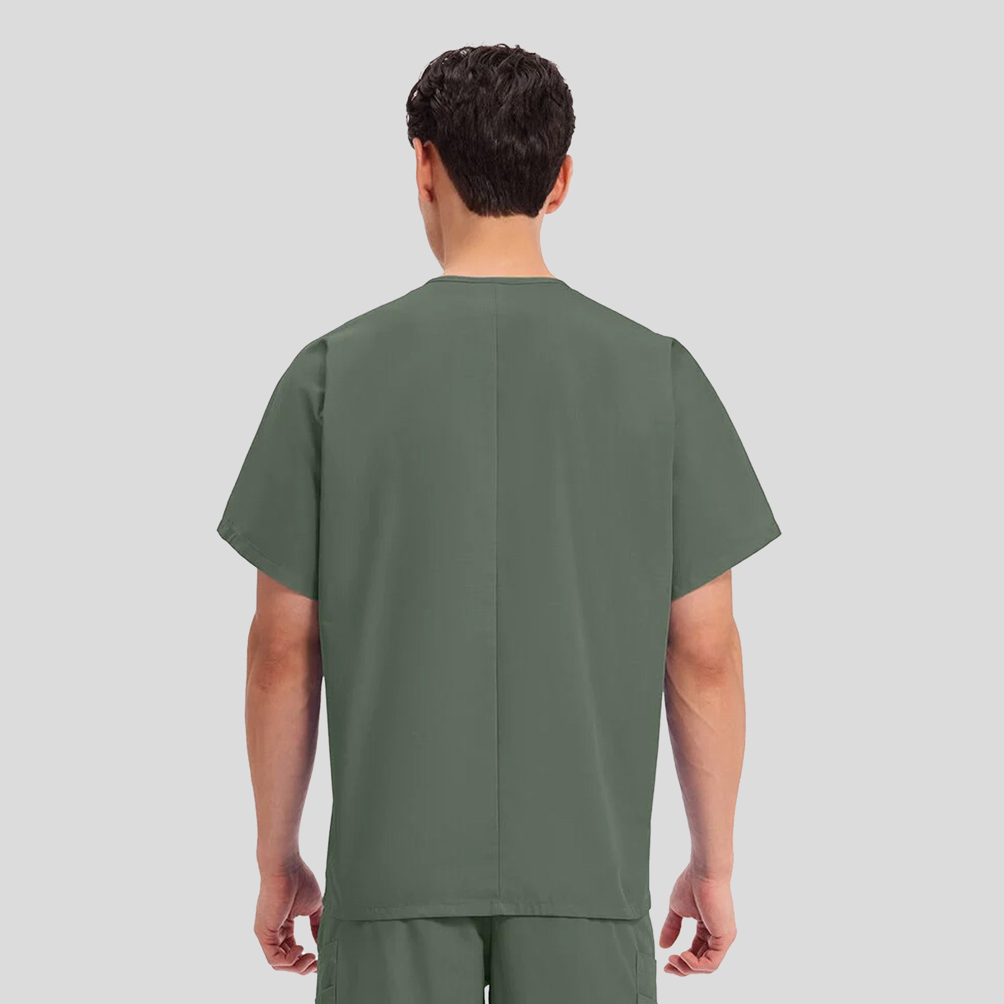 Unisex V-Neck 1 Pocket | Olive