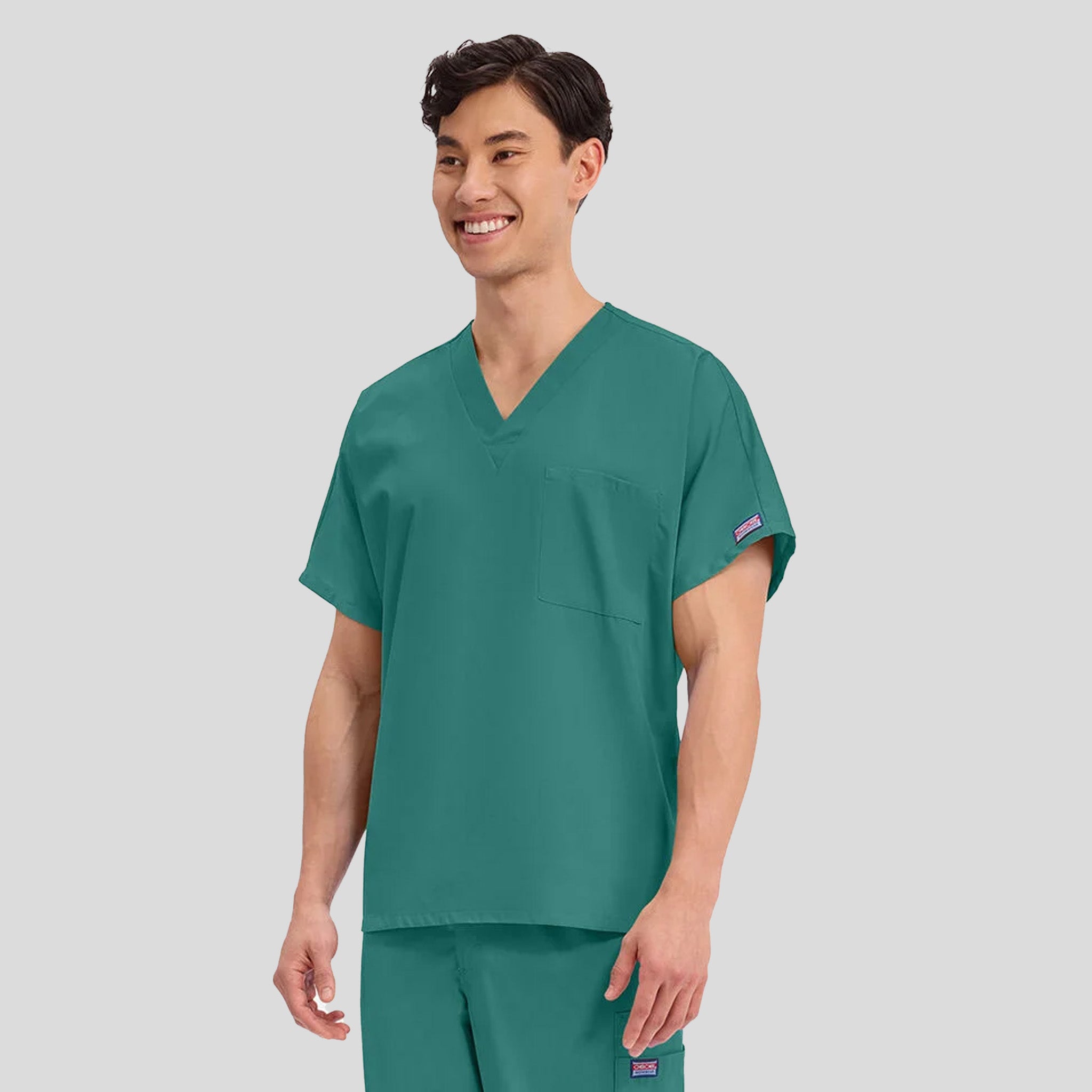 Unisex V-Neck 1 Pocket | Teal