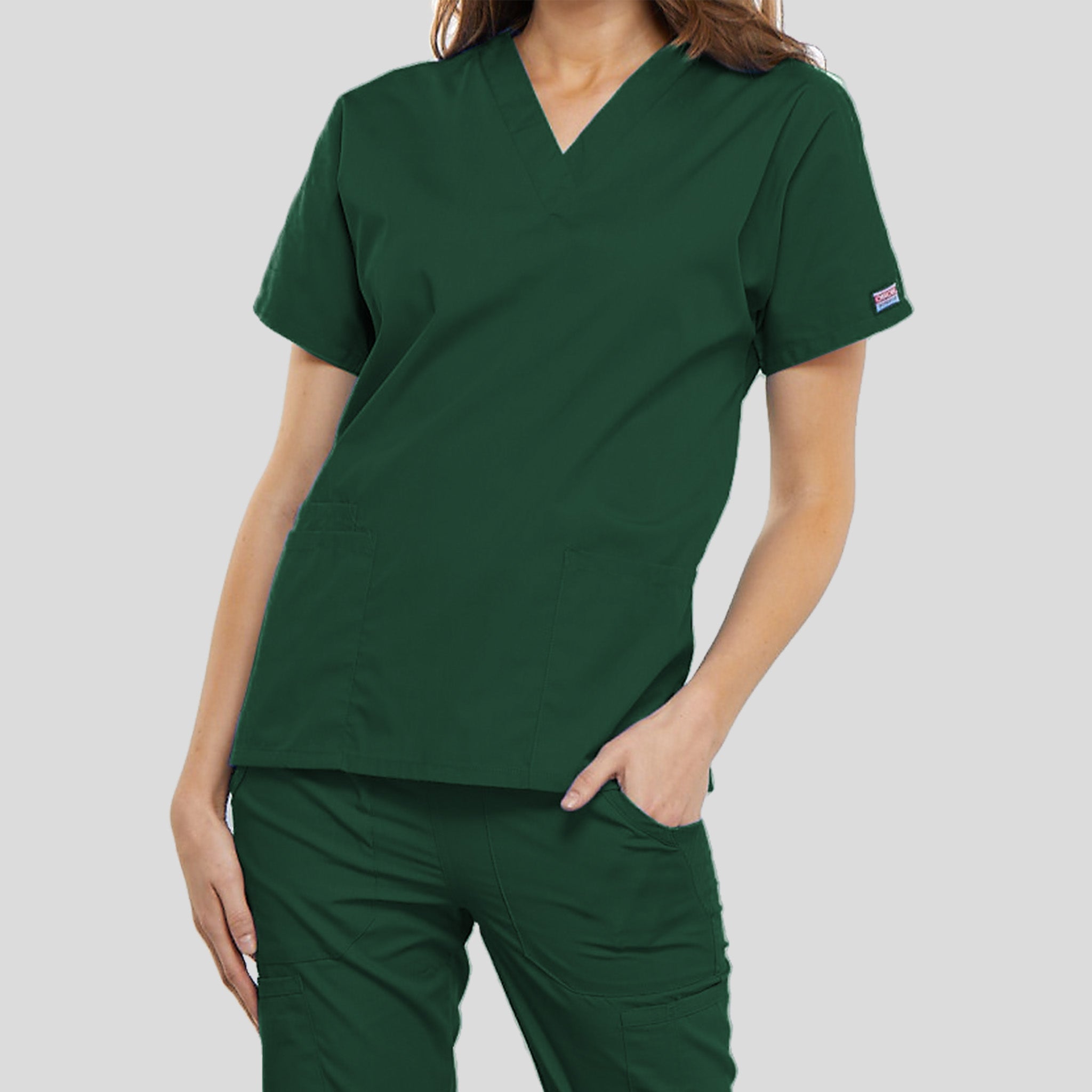 Women's V-Neck 2 Pocket | Hunter