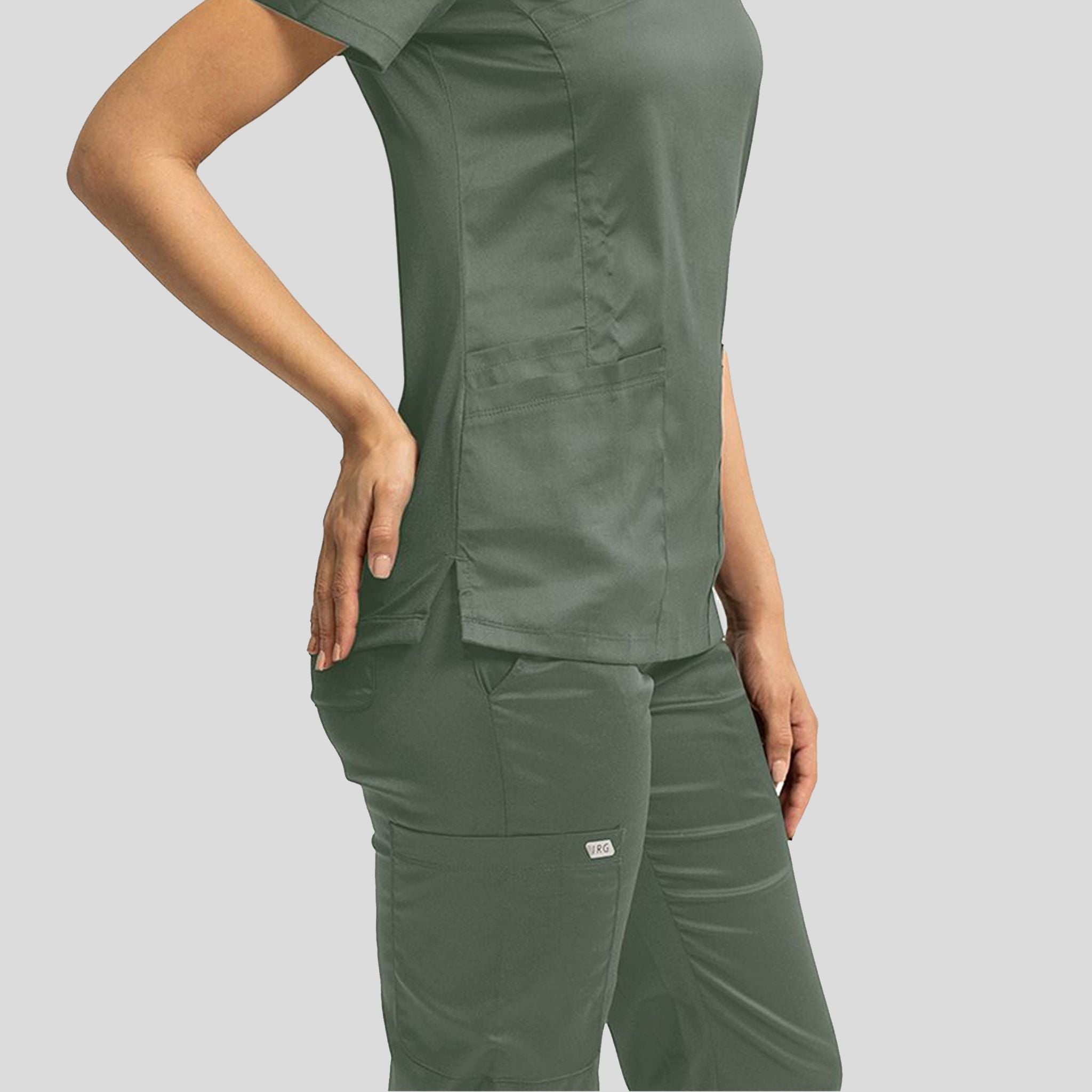 Womenβs Mock Wrap Knit Side Top | Olive