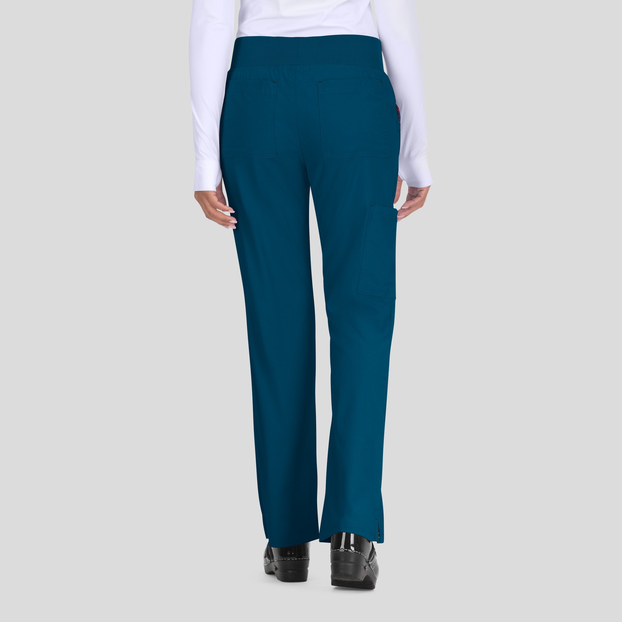 Laurie Women's 6-Pocket Yoga-Style Scrub Pants | Caribbean