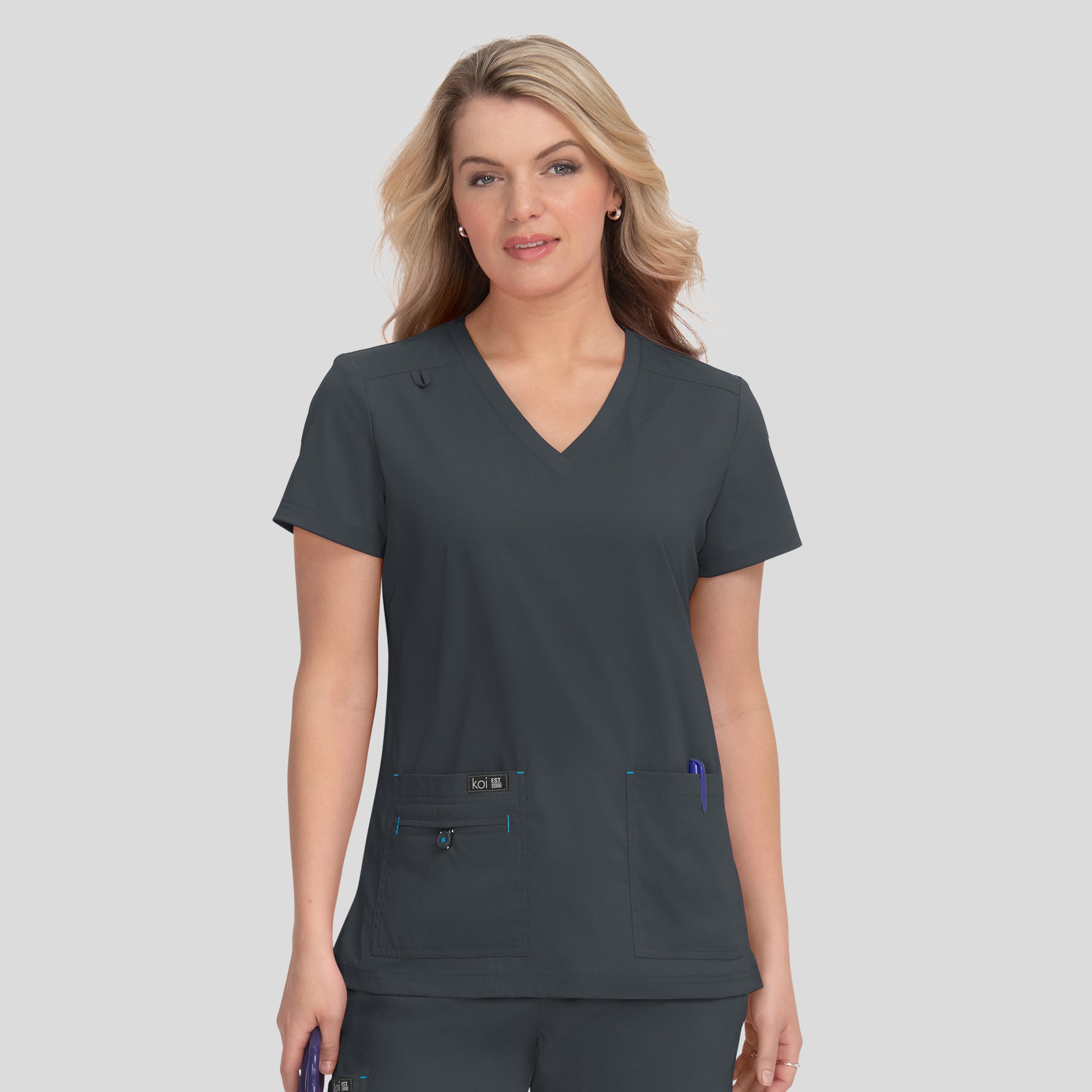 Becca Women's 4-Pocket Stretch Top | Charcoal
