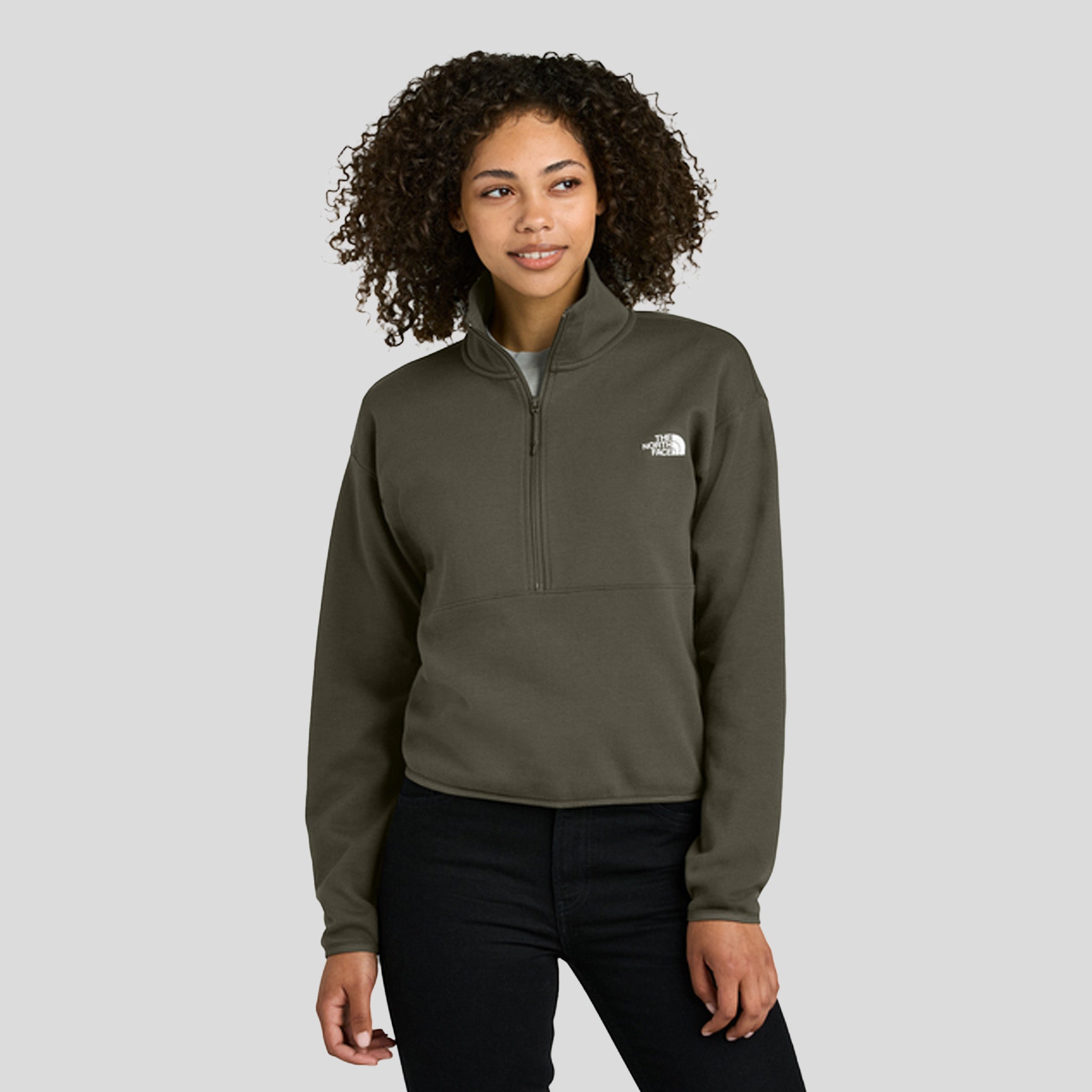 Womenβs Double-Knit 1/2-Zip Fleece | New Taupe Green
