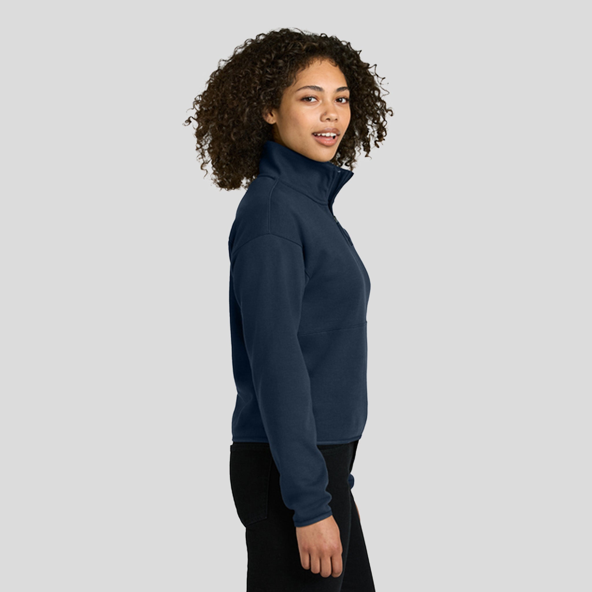 Womenβs Double-Knit 1/2-Zip Fleece | Summit Navy
