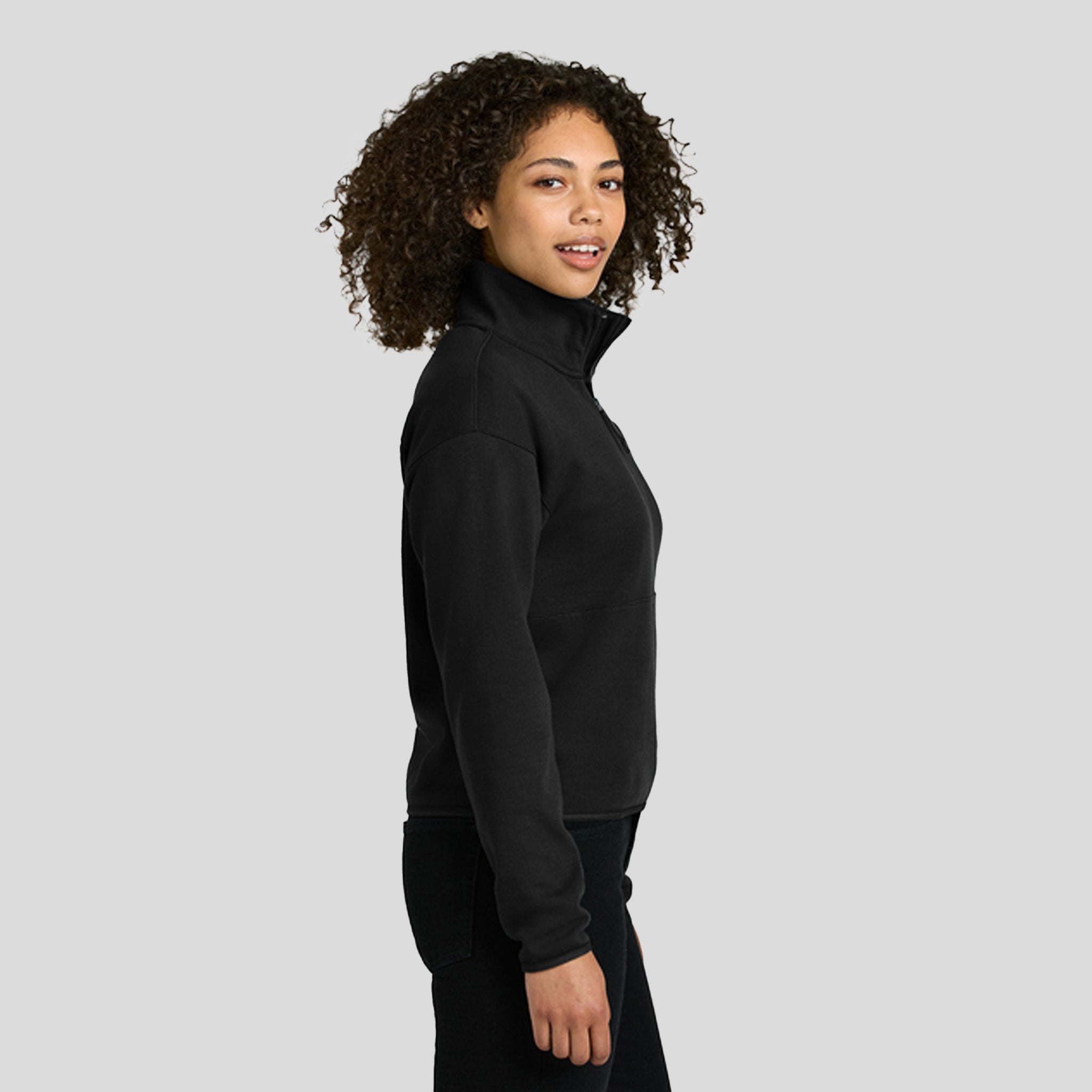 Womenβs Double-Knit 1/2-Zip Fleece | TNF Black