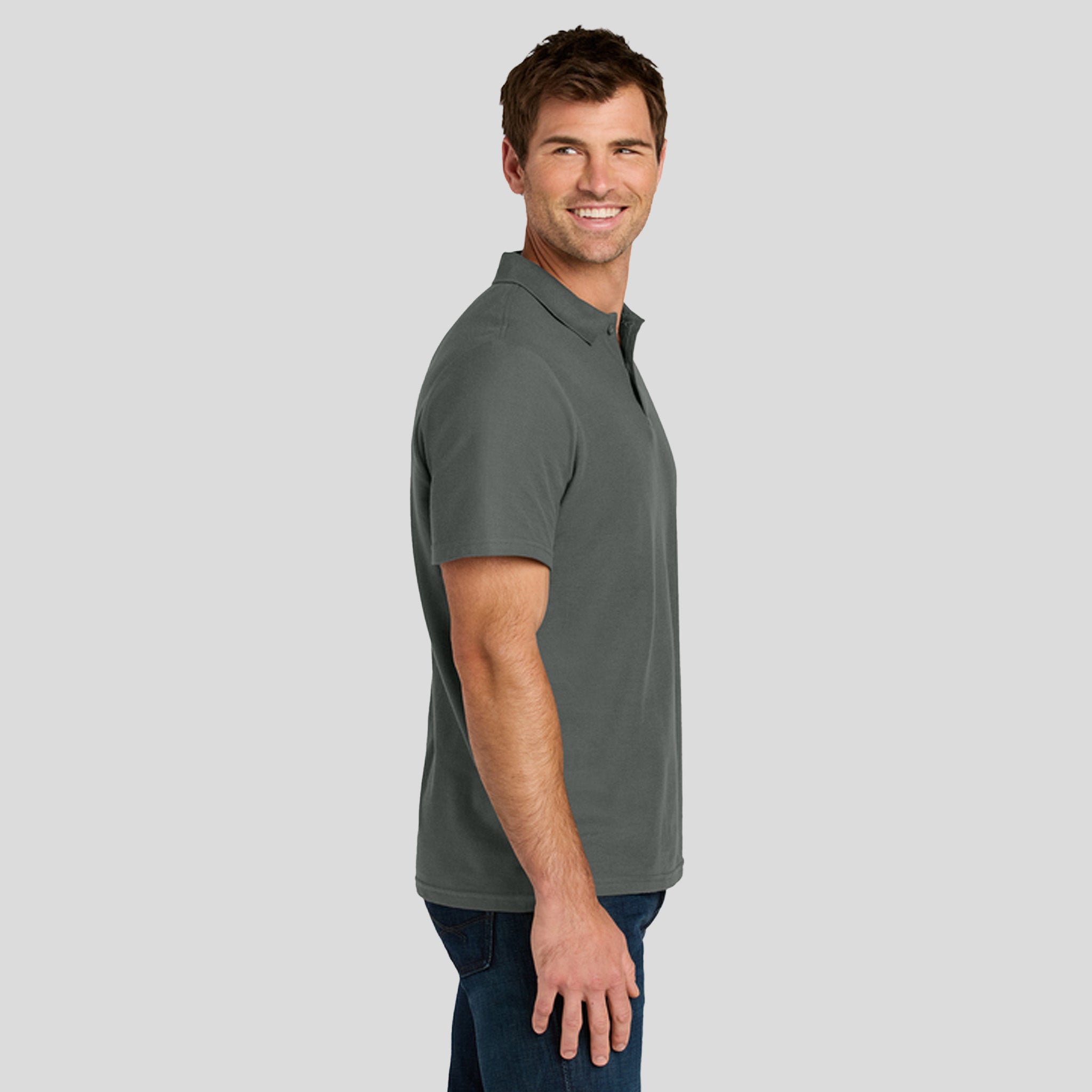 Gildanยฎ Softstyleยฎ Pique Polo | Charcoal