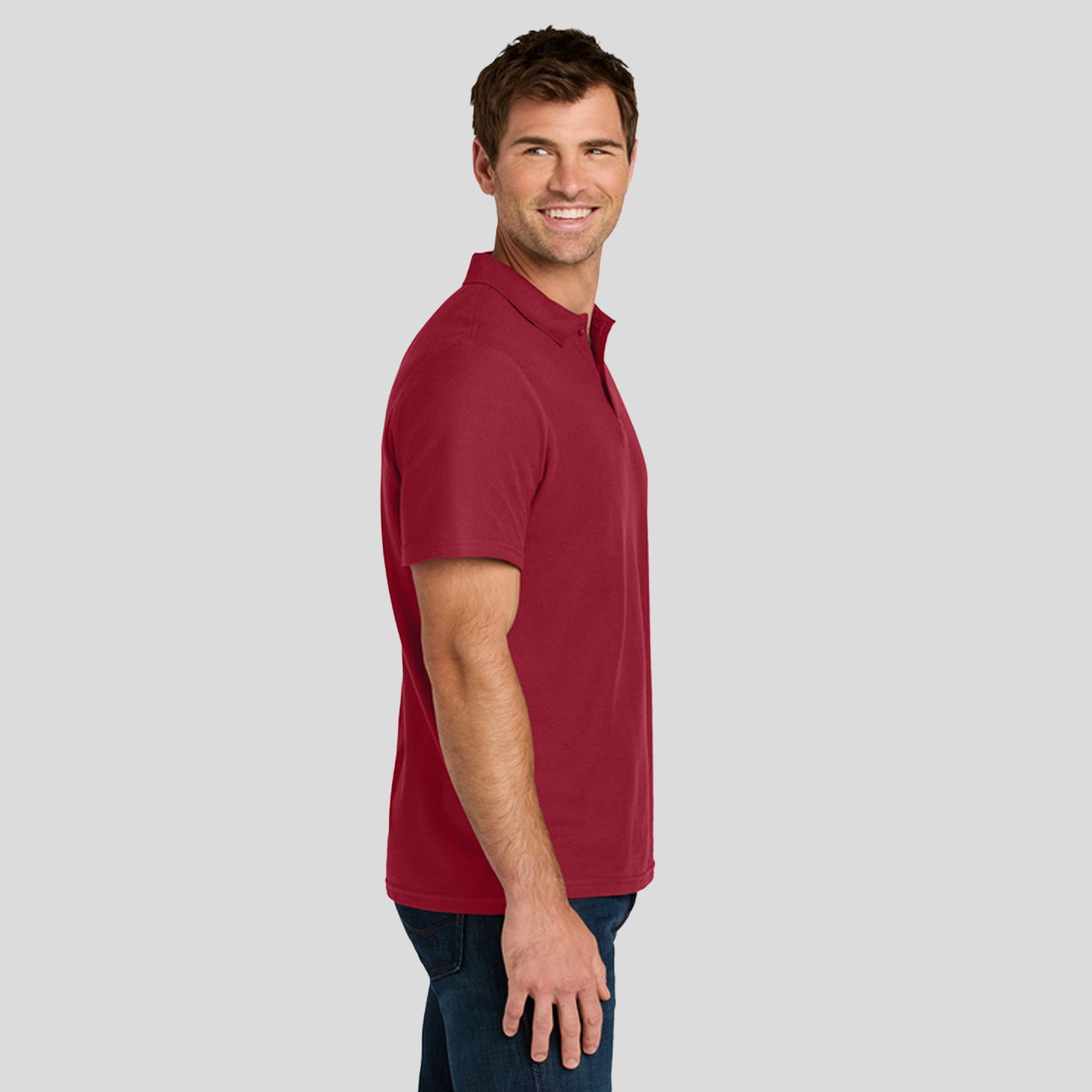 Gildanยฎ Softstyleยฎ Pique Polo | Cherry Red