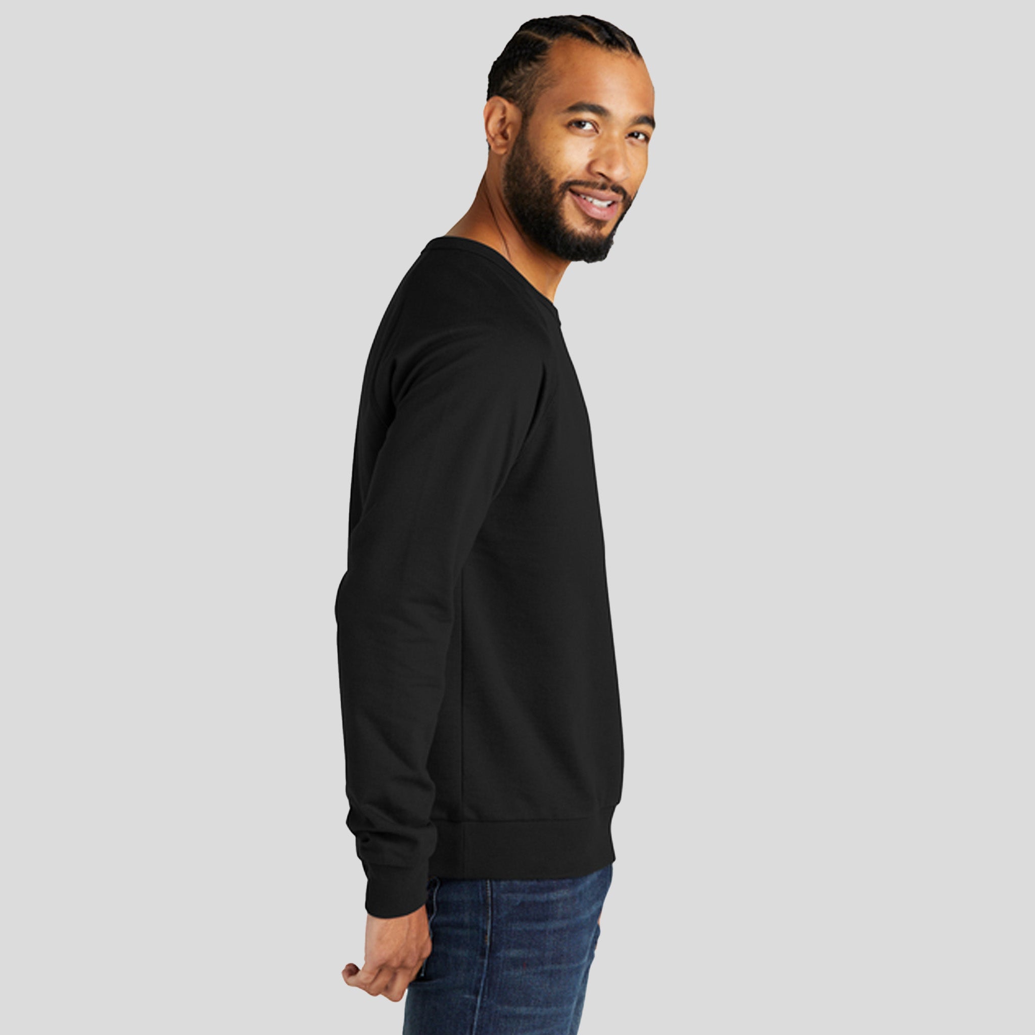 Unisex Organic French Terry Crewneck Sweatshirt | Black