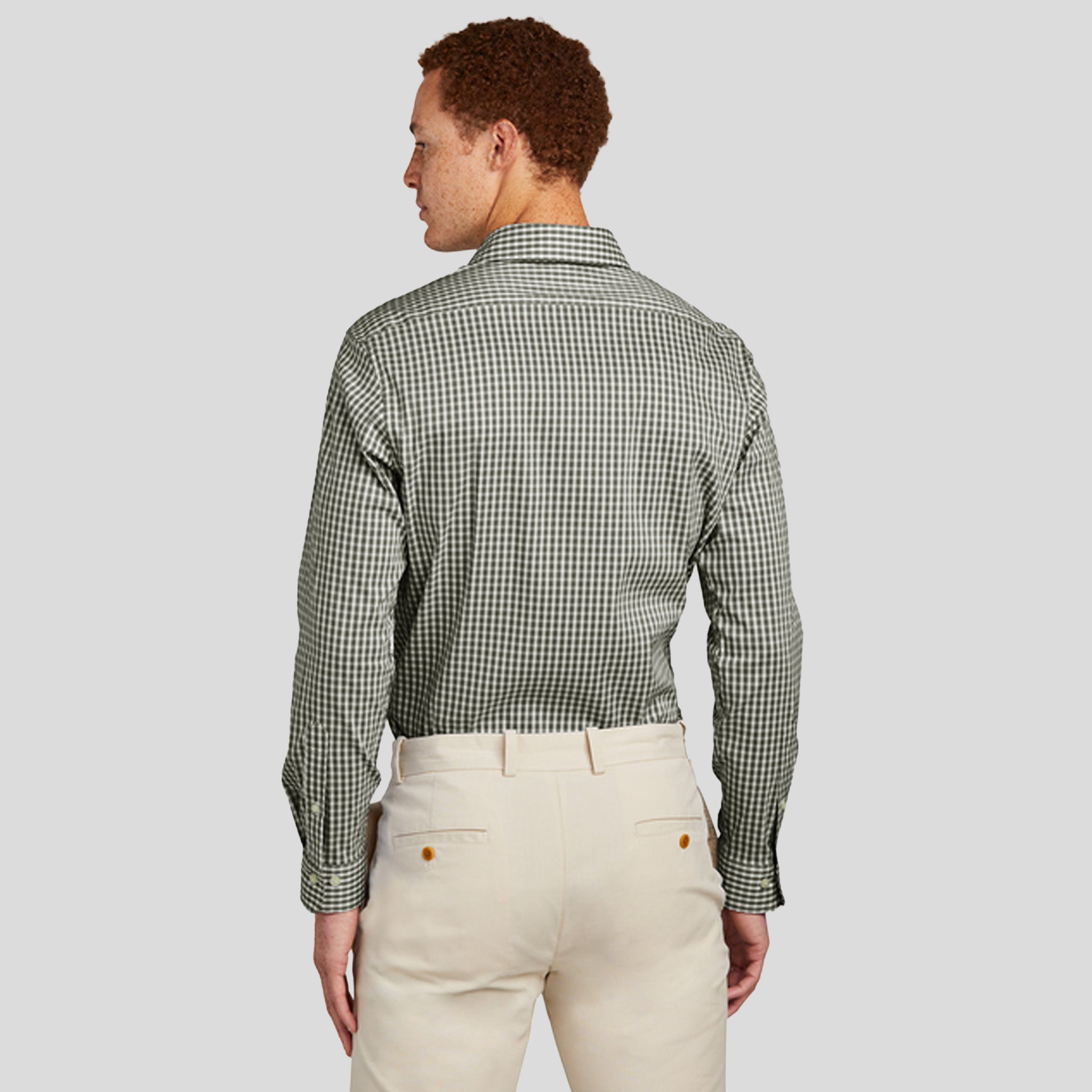 Tech Stretch Patterned Shirt | Deep Black Check