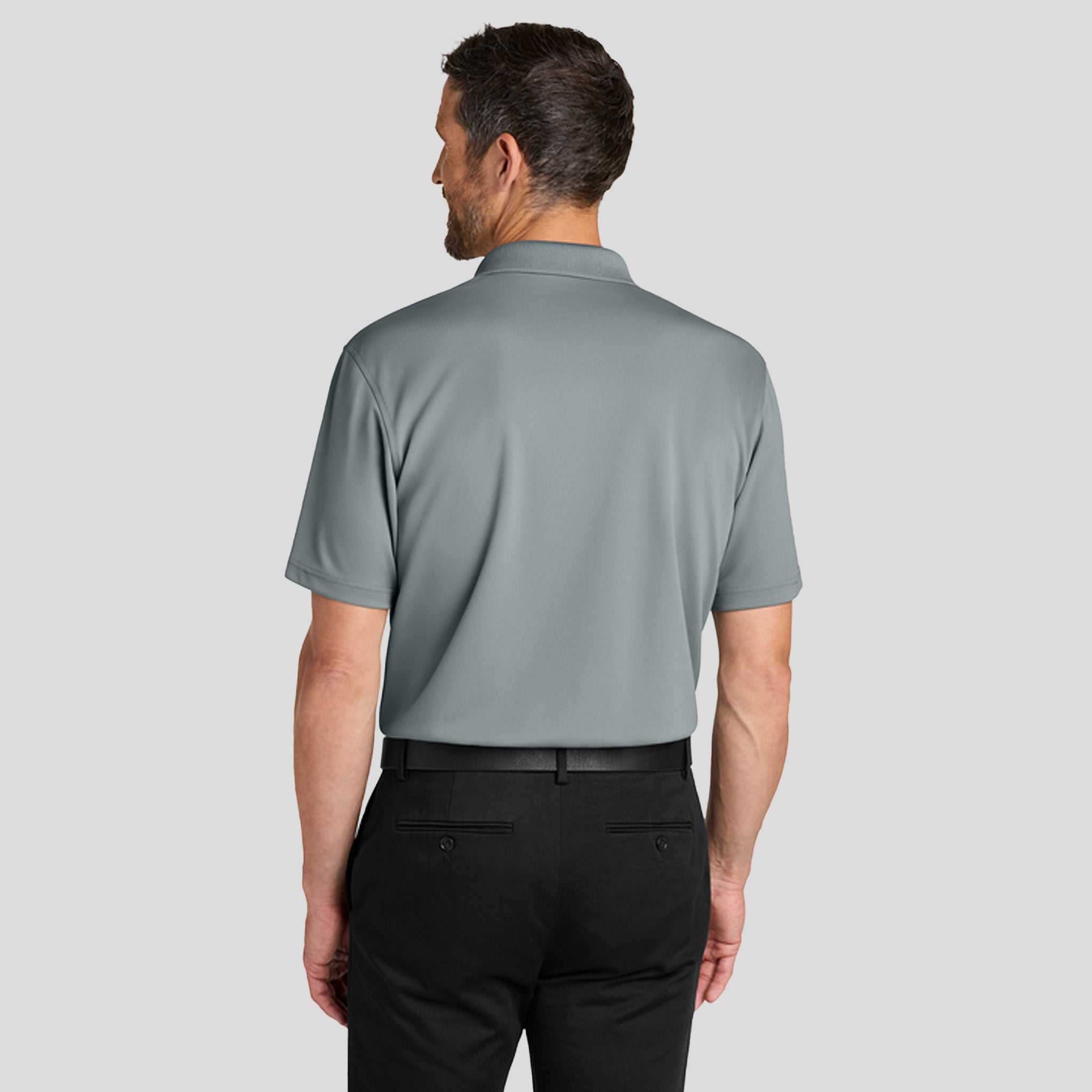 Men's Dry Zoneยฎ Stain-Release Grid Polo | Light Sterling Grey