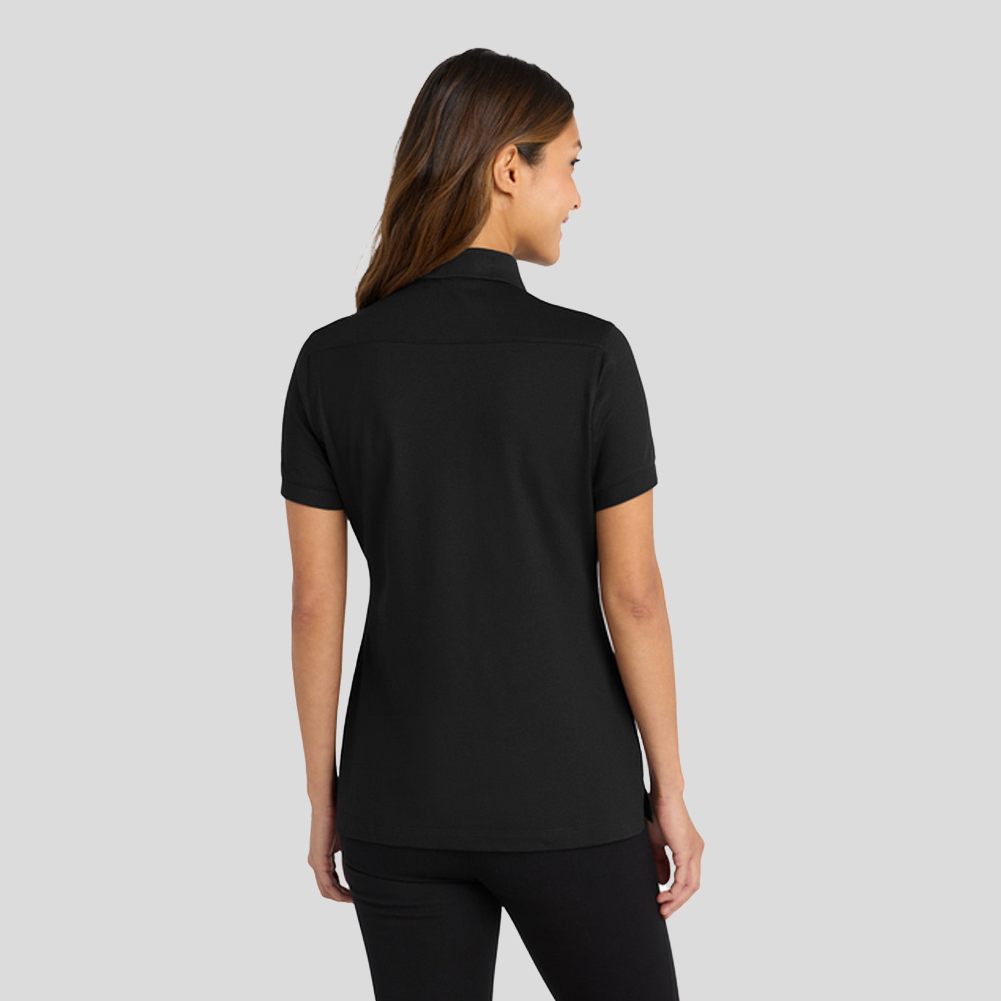 Women's Stretch Pique Polo | Black