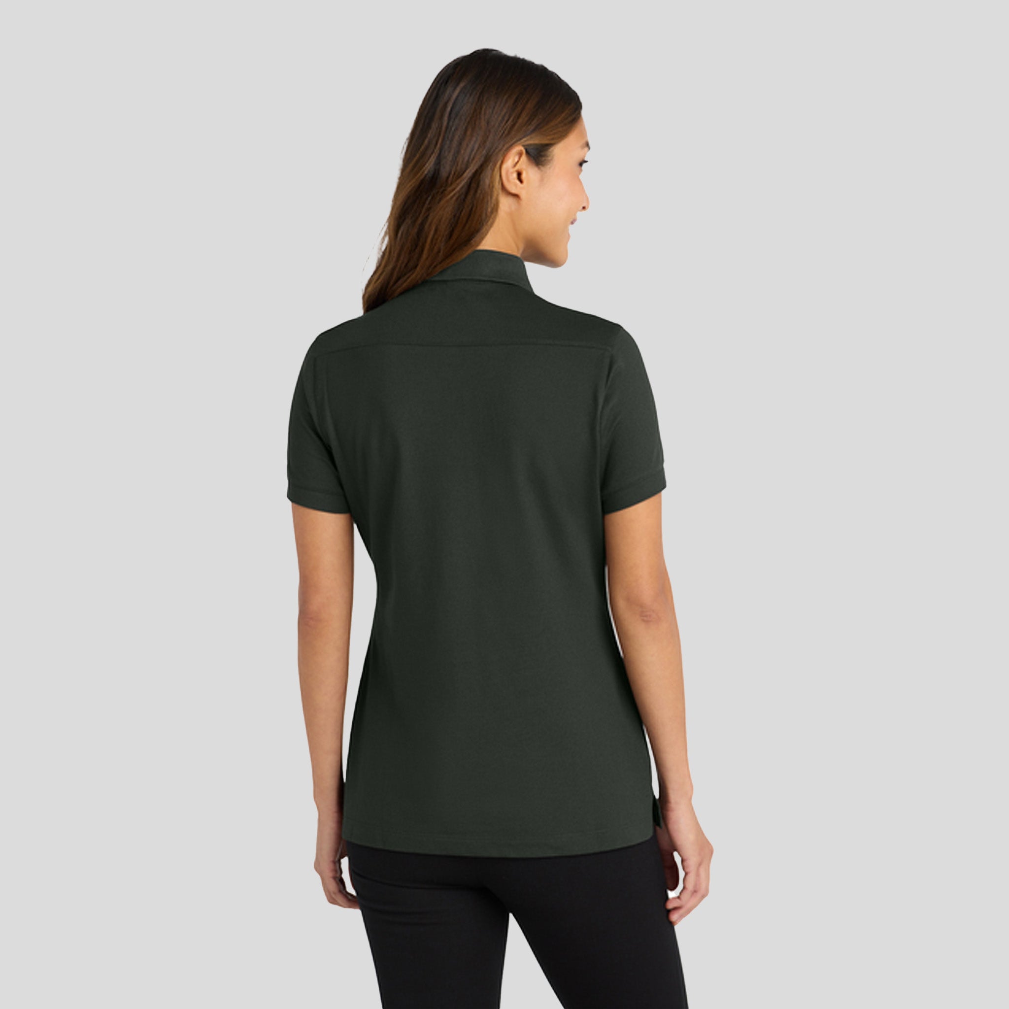 Women's Stretch Pique Polo | Grey Smoke