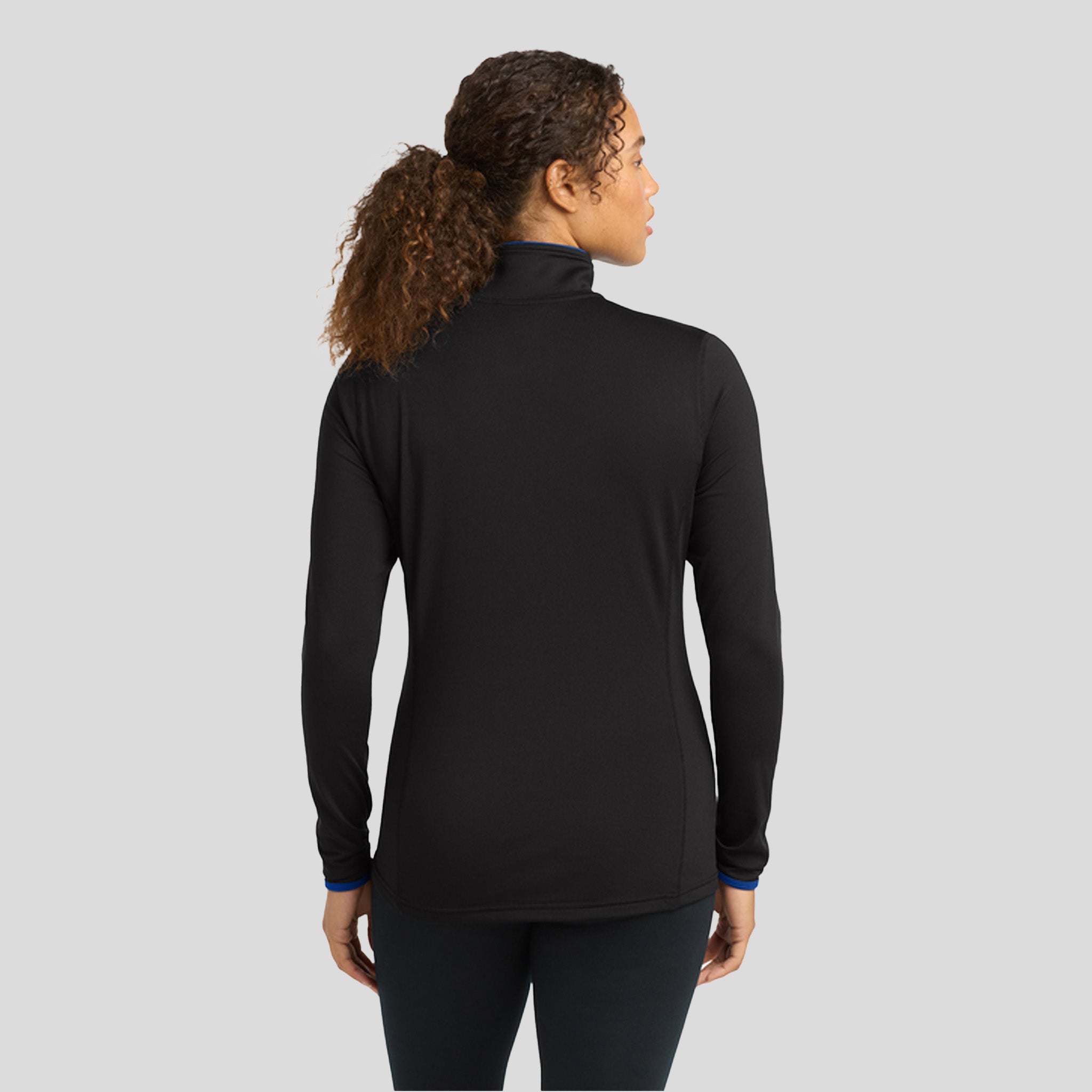 Women's Sport-Wickยฎ Stretch Contrast Full-Zip Jacket | Black/True Royal