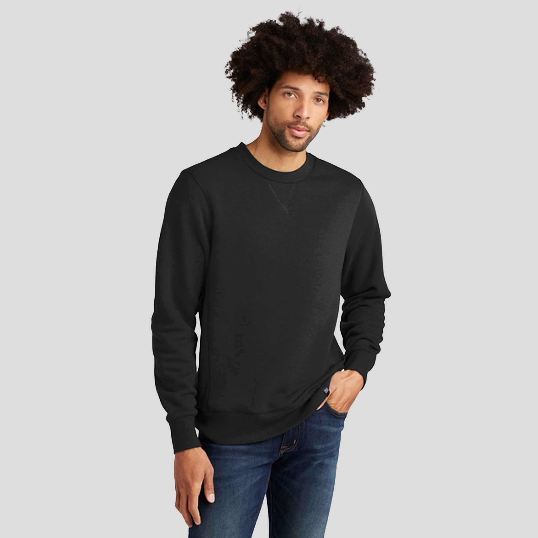 Men's French Terry Crew | Black