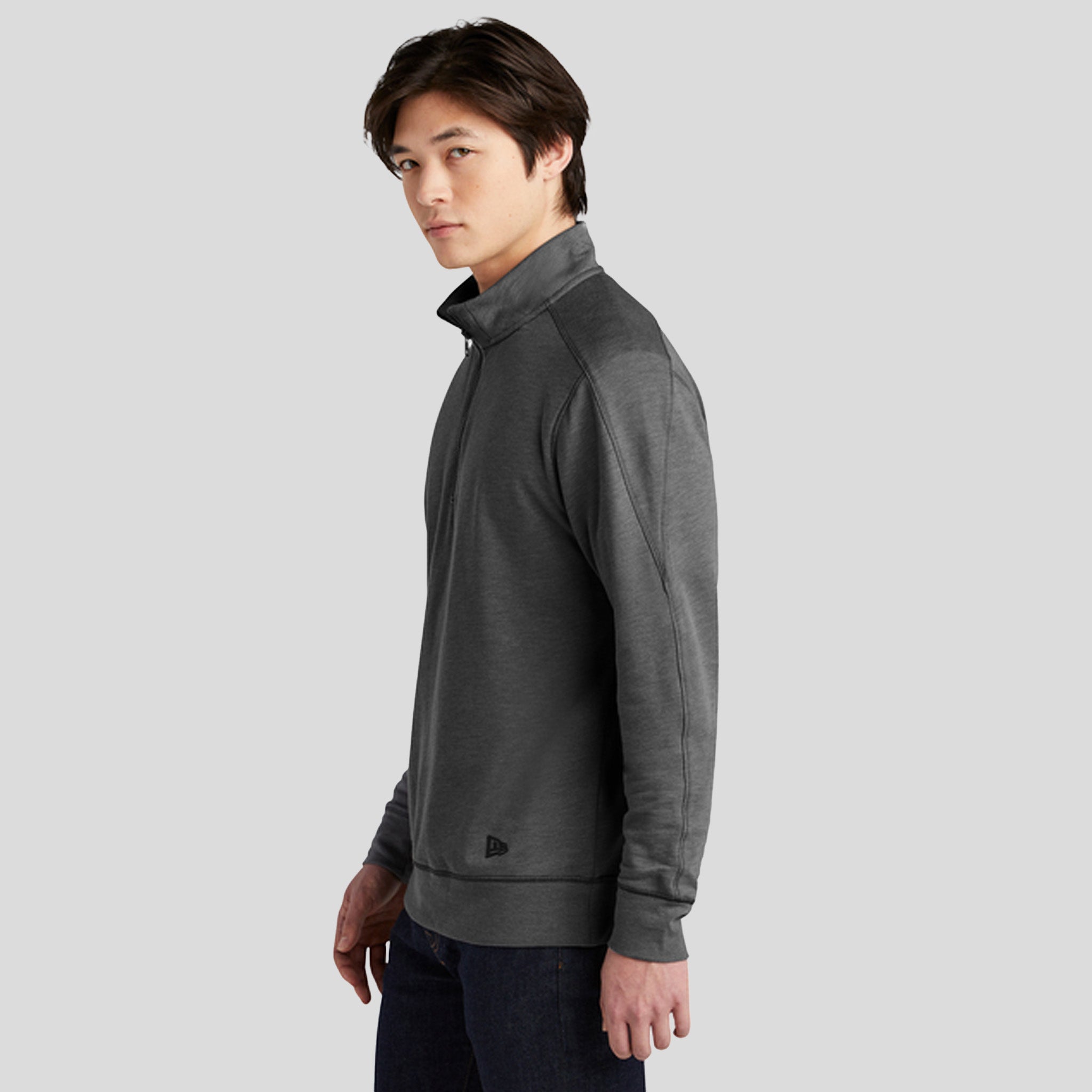 Tri-Blend Fleece 1/4-Zip Pullover | Black Heather