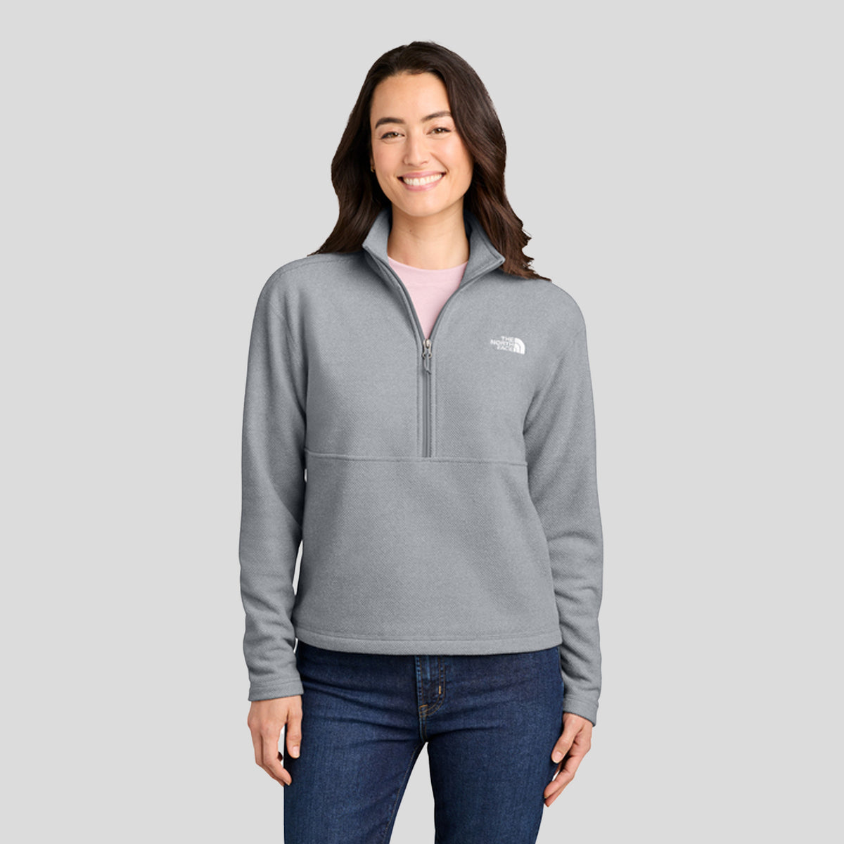 Women's Textured Pine Grove 1/2-Zip | TNF Light Grey Heather