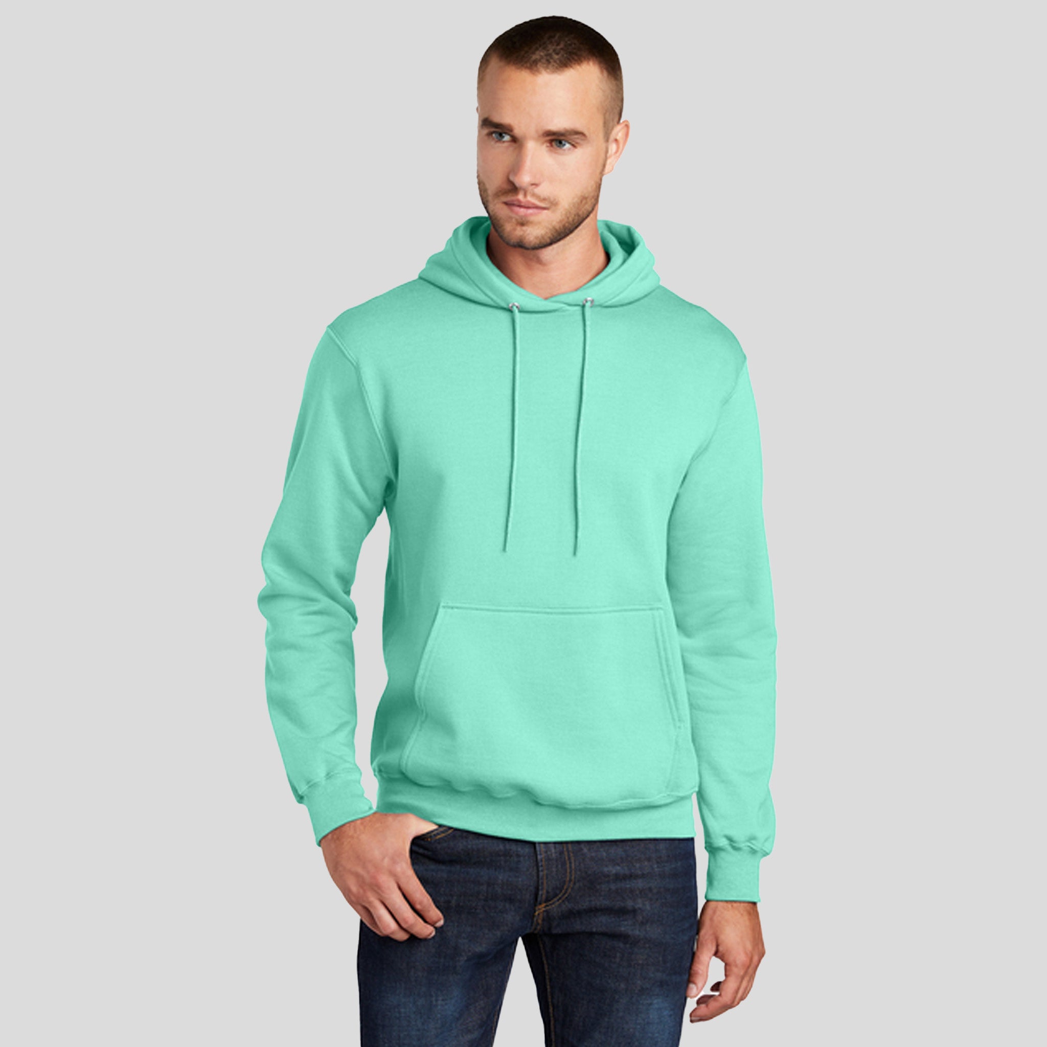Core Fleece Pullover Hooded Sweatshirt | True Celadon