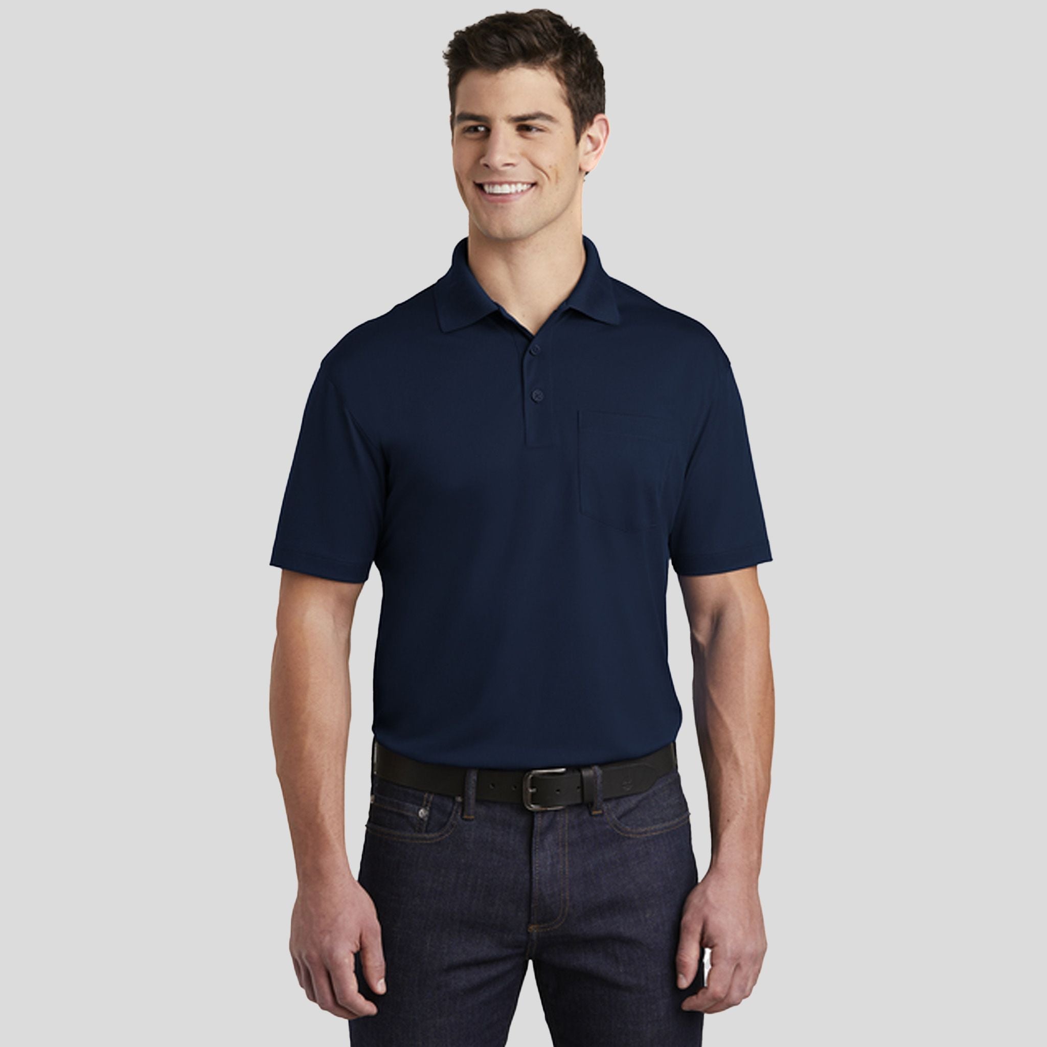 Micropique Sport-Wickยฎ Pocket Polo | True Navy