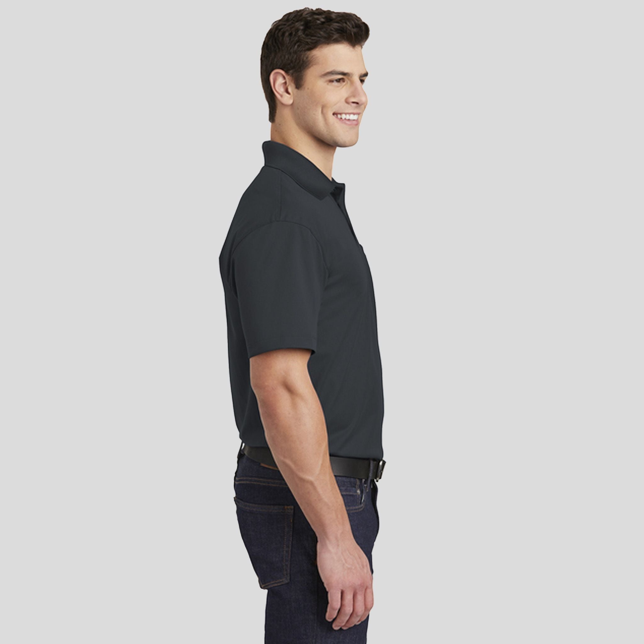 Micropique Sport-Wick® Pocket Polo | Iron Grey