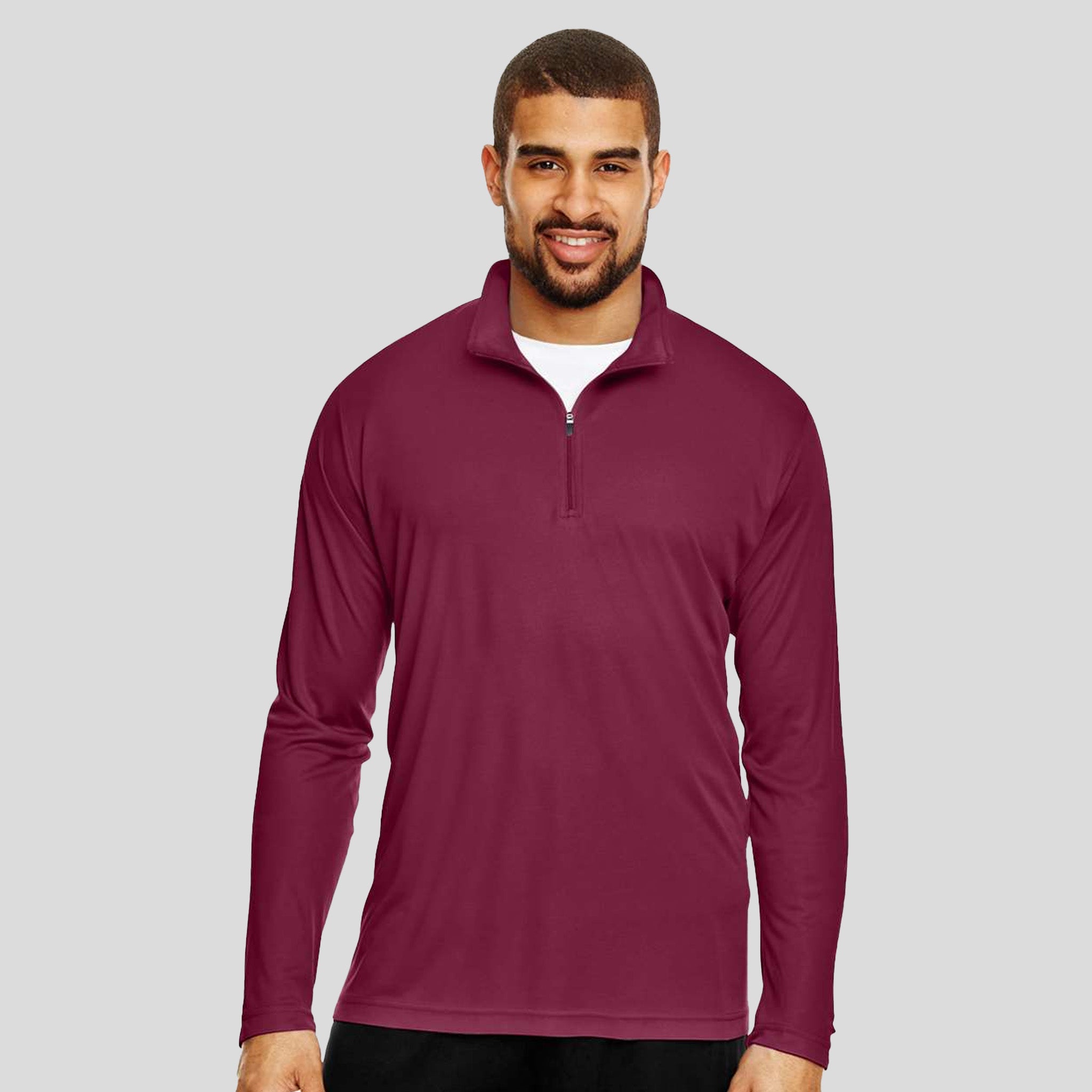 Men's Zone Performance Quarter-Zip Pullover | Sport Maroon