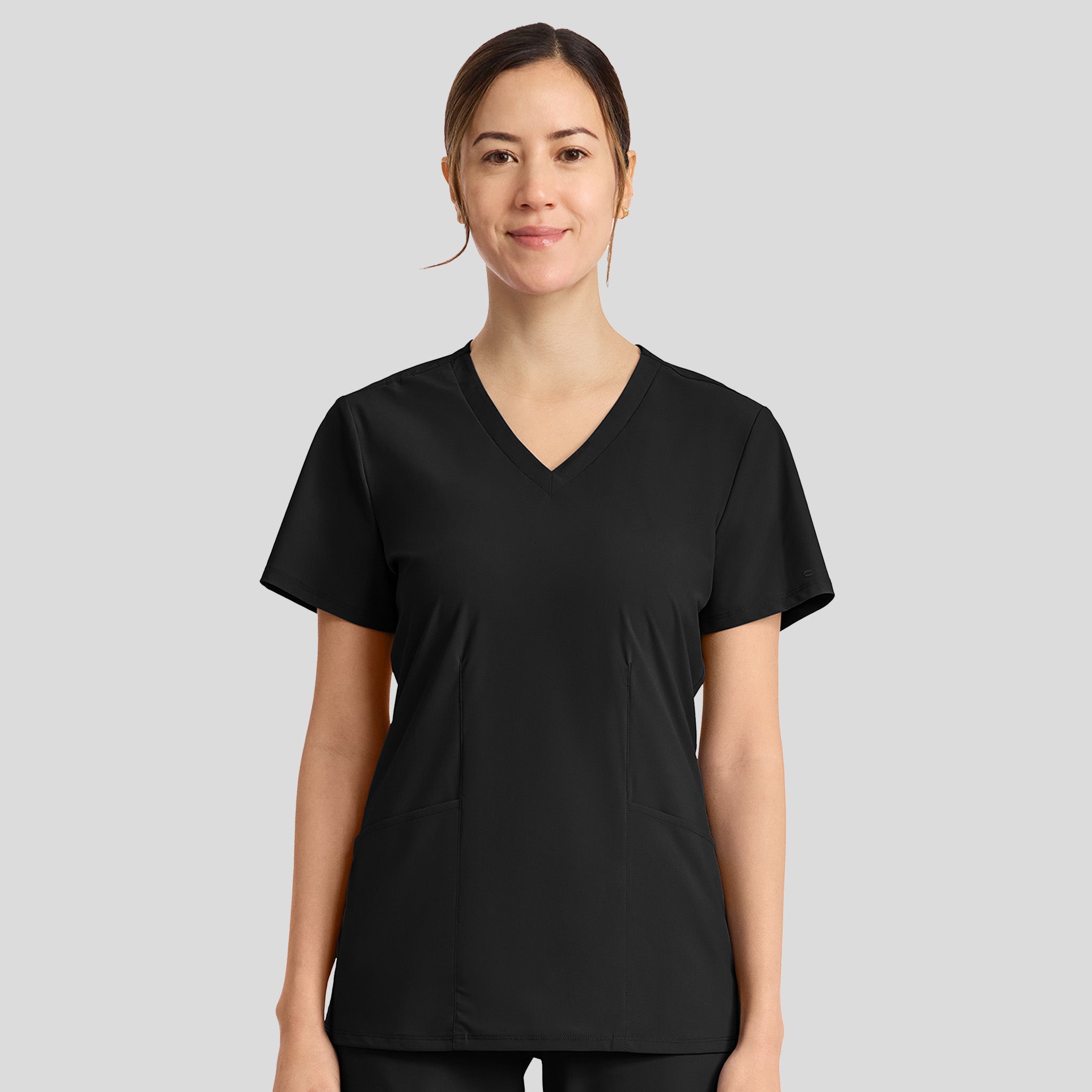 Infinity Pursuit V-Neck Top | Black