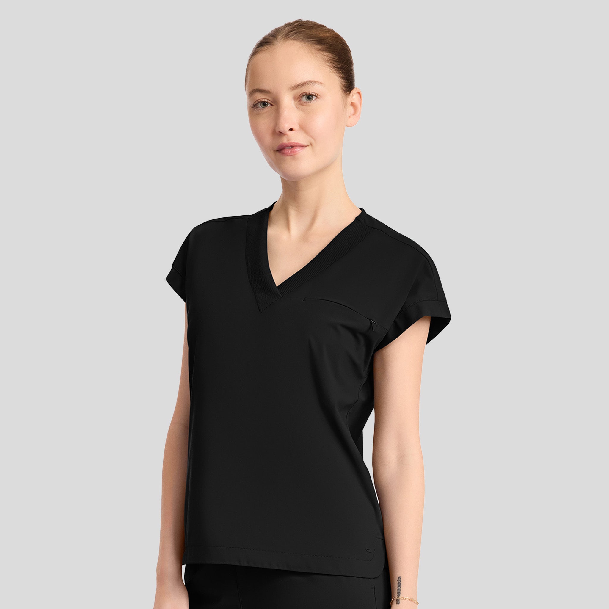 Dolman V-Neck Top | Black