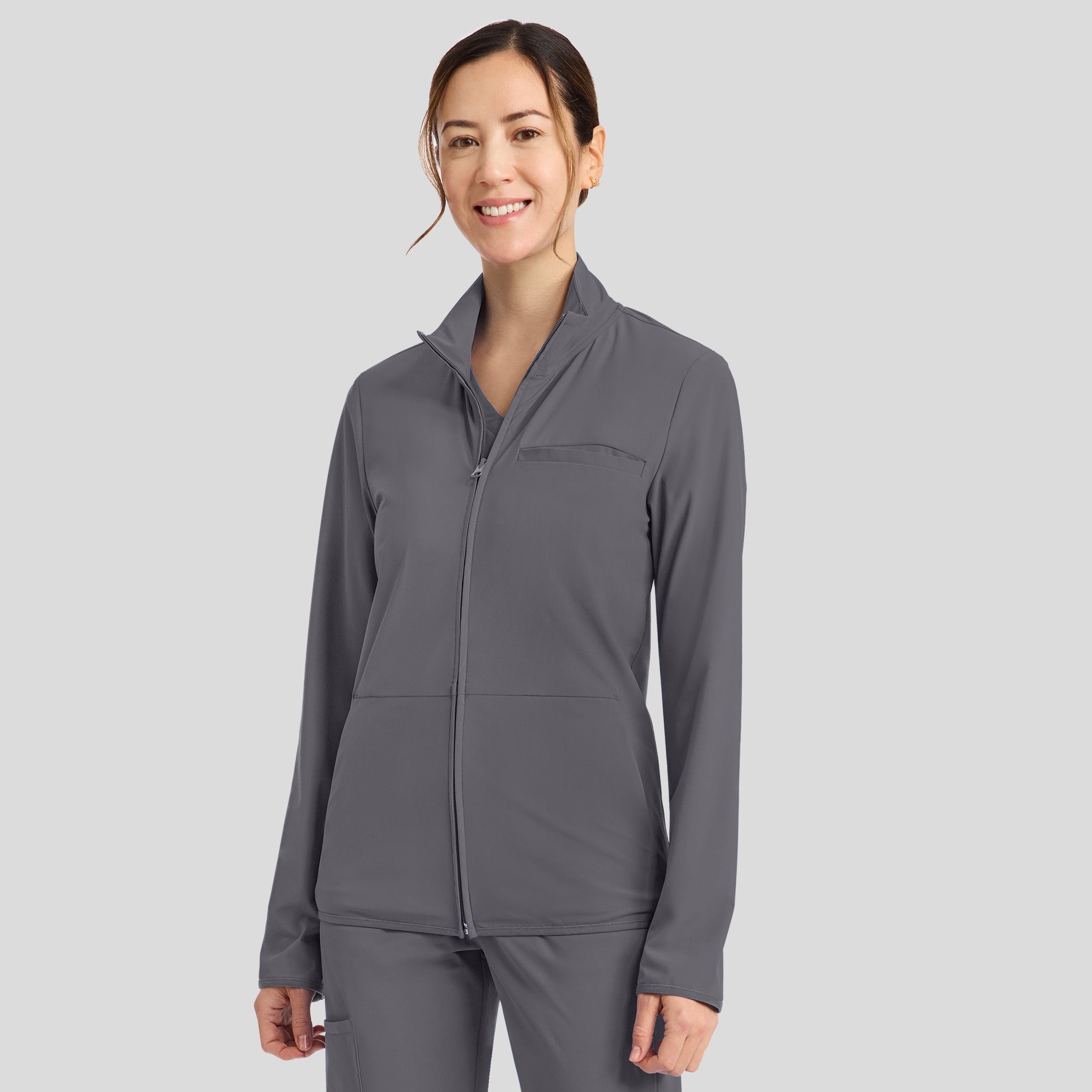 3-Pocket Warm-up Jacket | Pewter