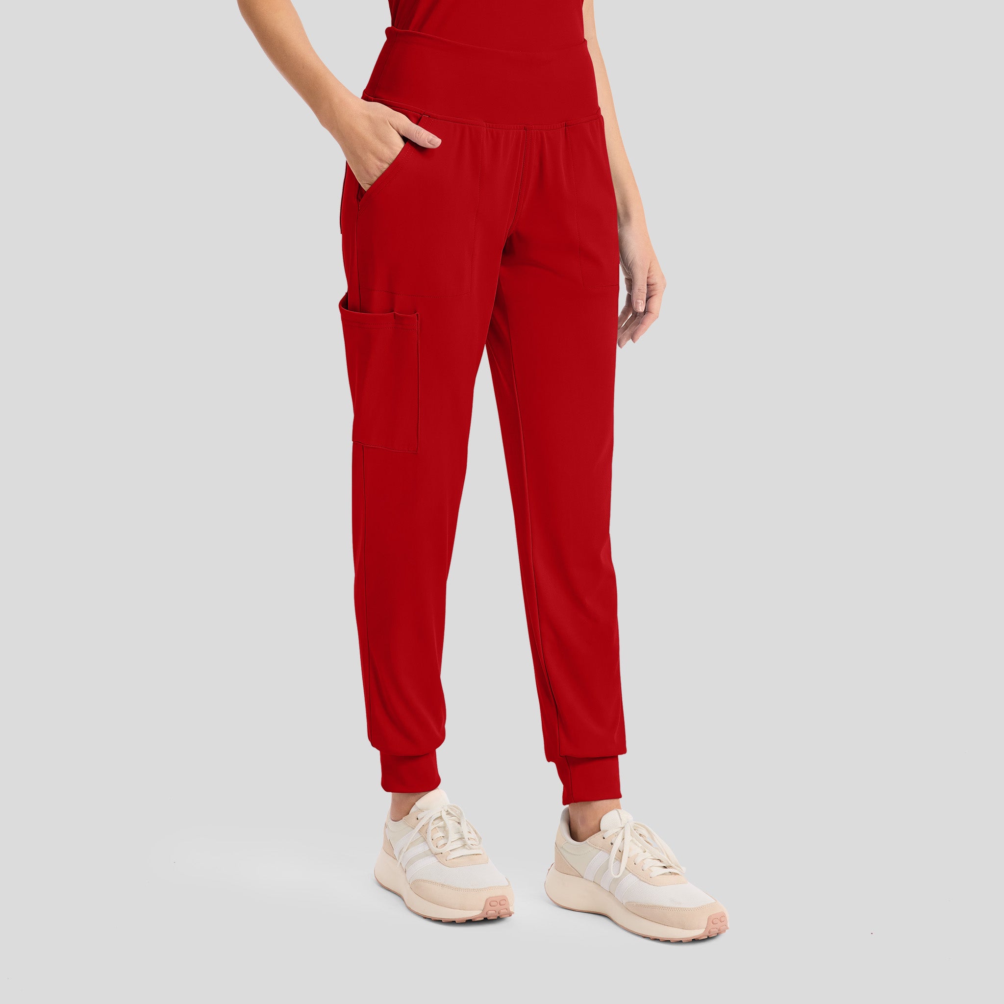 Achieve Pull-On Jogger Scrub Pant | Red