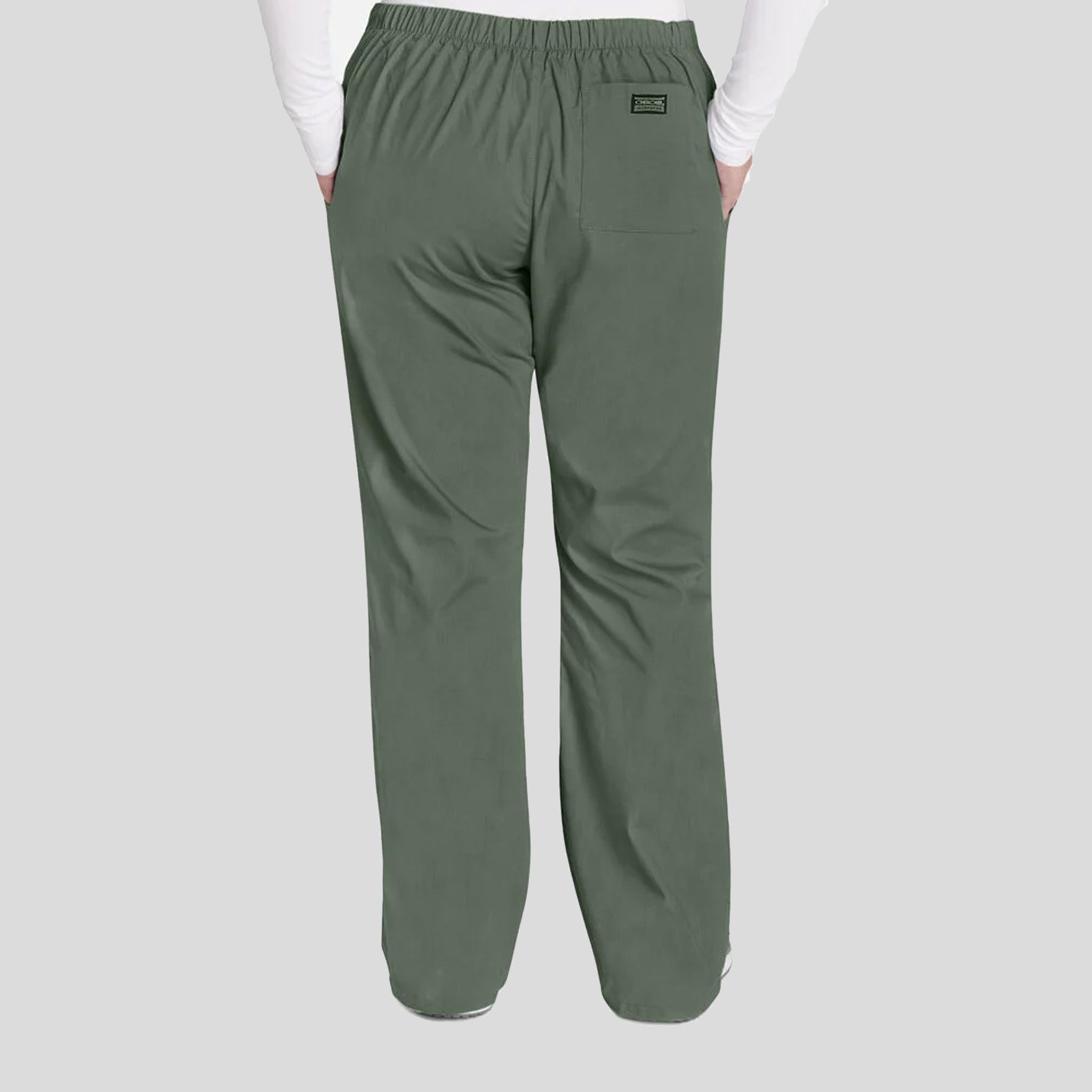 Natural Rise Flare Leg Drawstring Pant | Olive