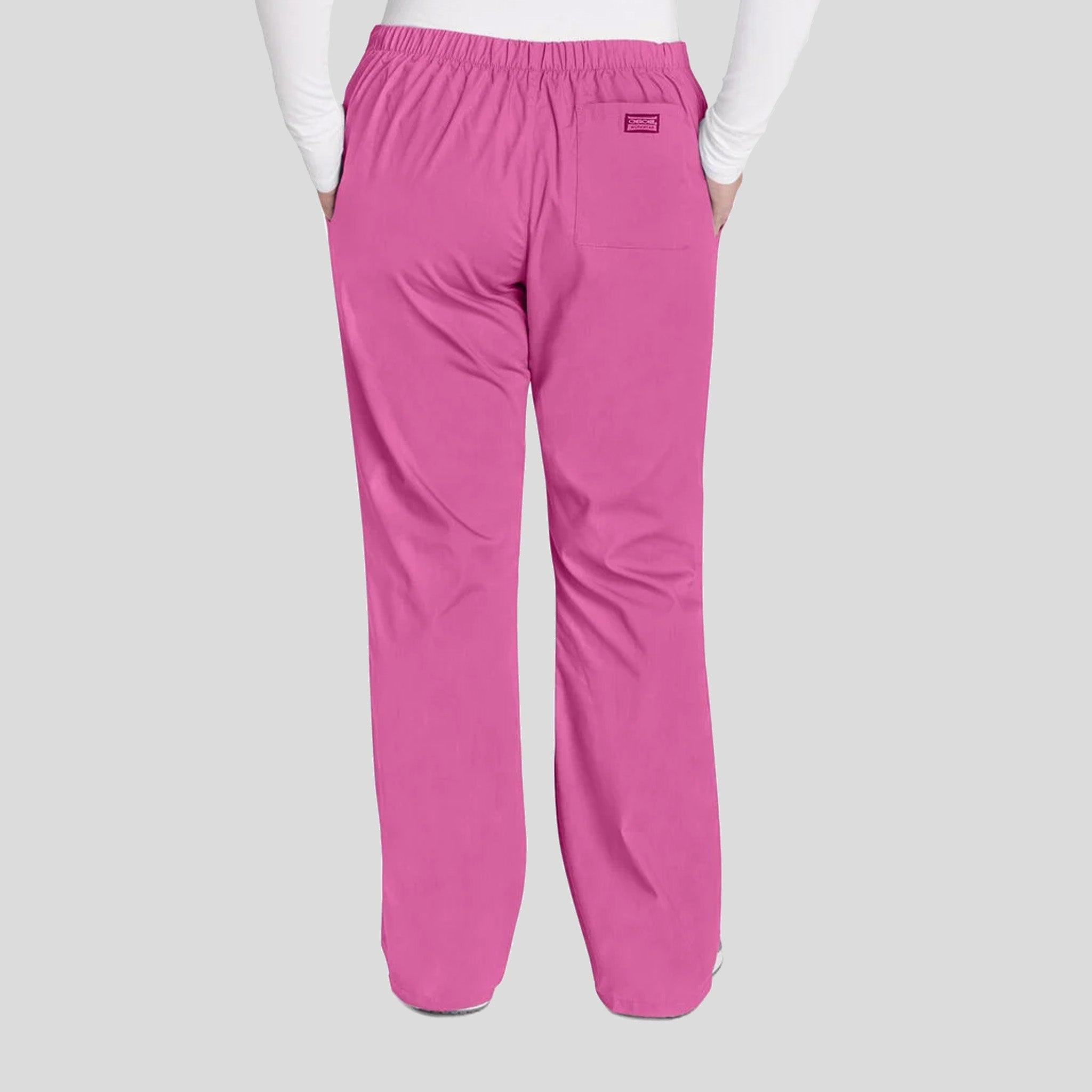 Natural Rise Flare Leg Drawstring Pant | Shocking Pink