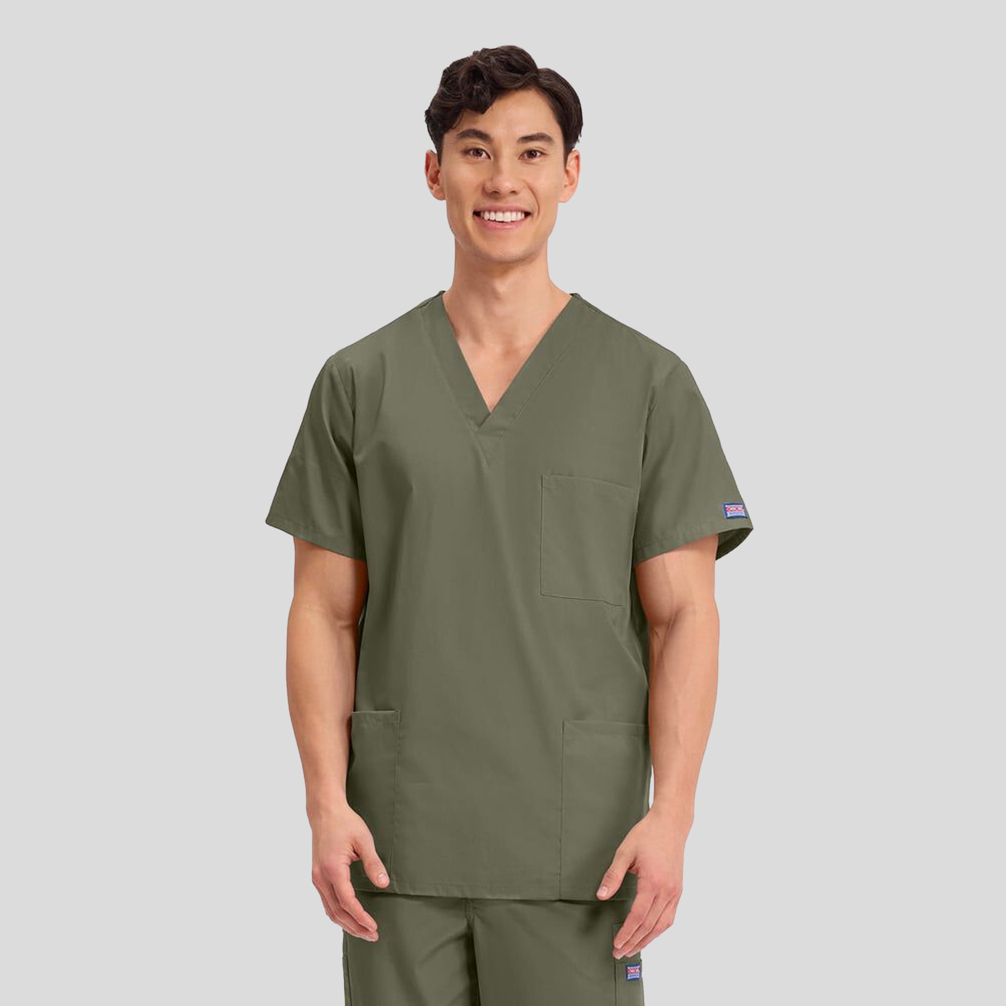 Unisex V-Neck 3 Pocket | Olive