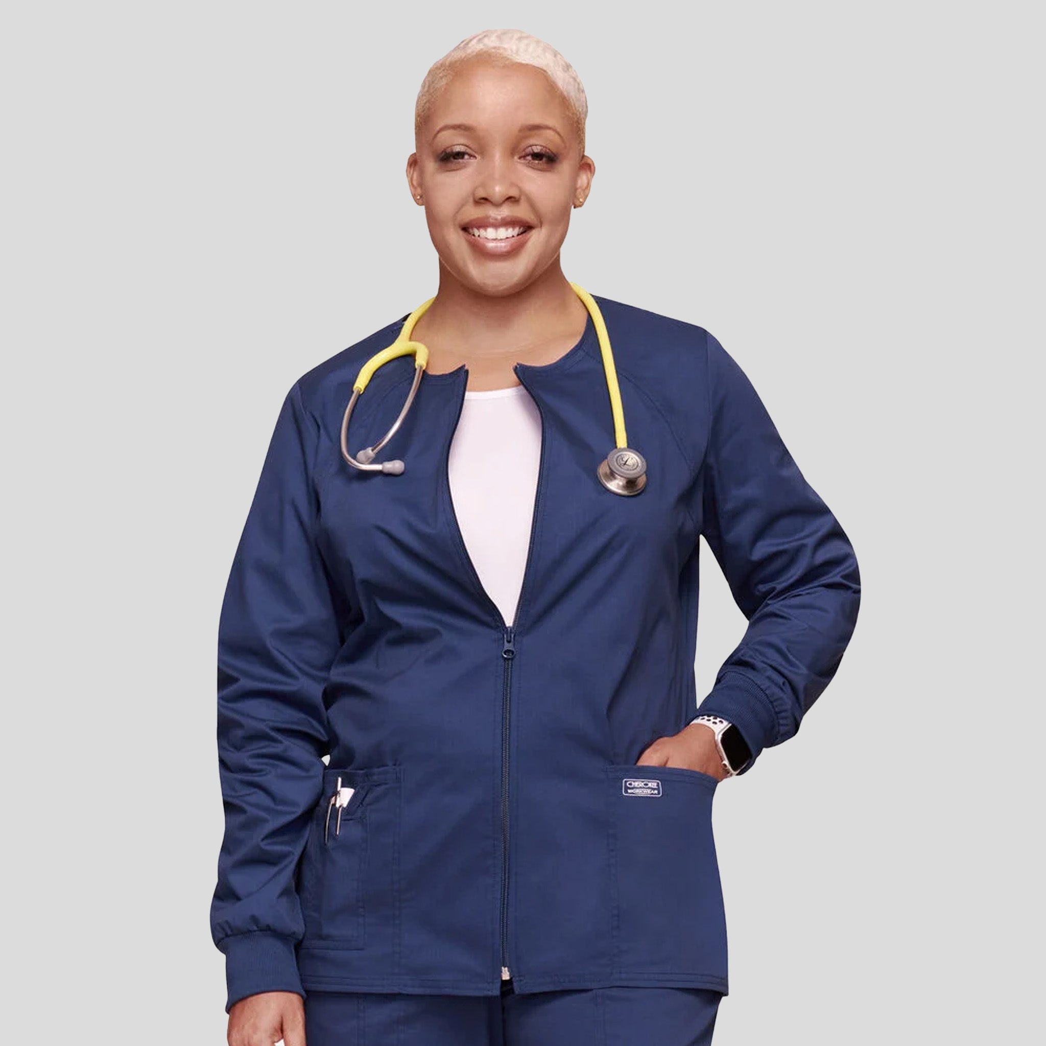 Women's Zip Front Warm Up | Navy