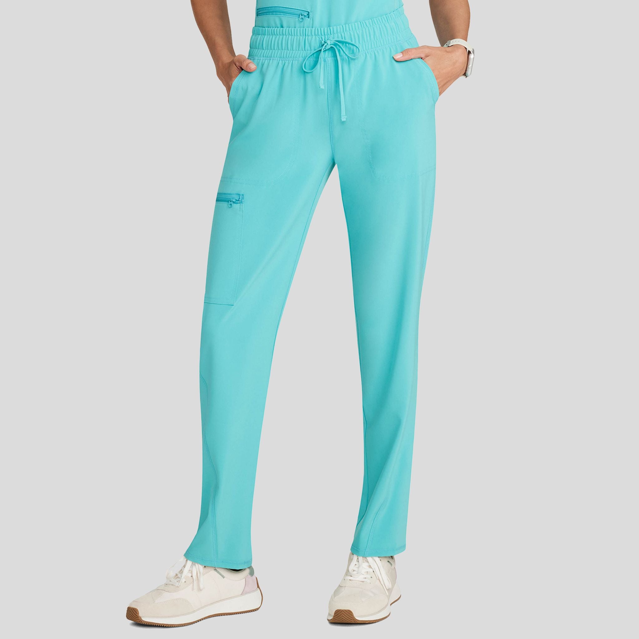 Mid Rise Tapered Leg Drawstring Pant | Aqua Cove