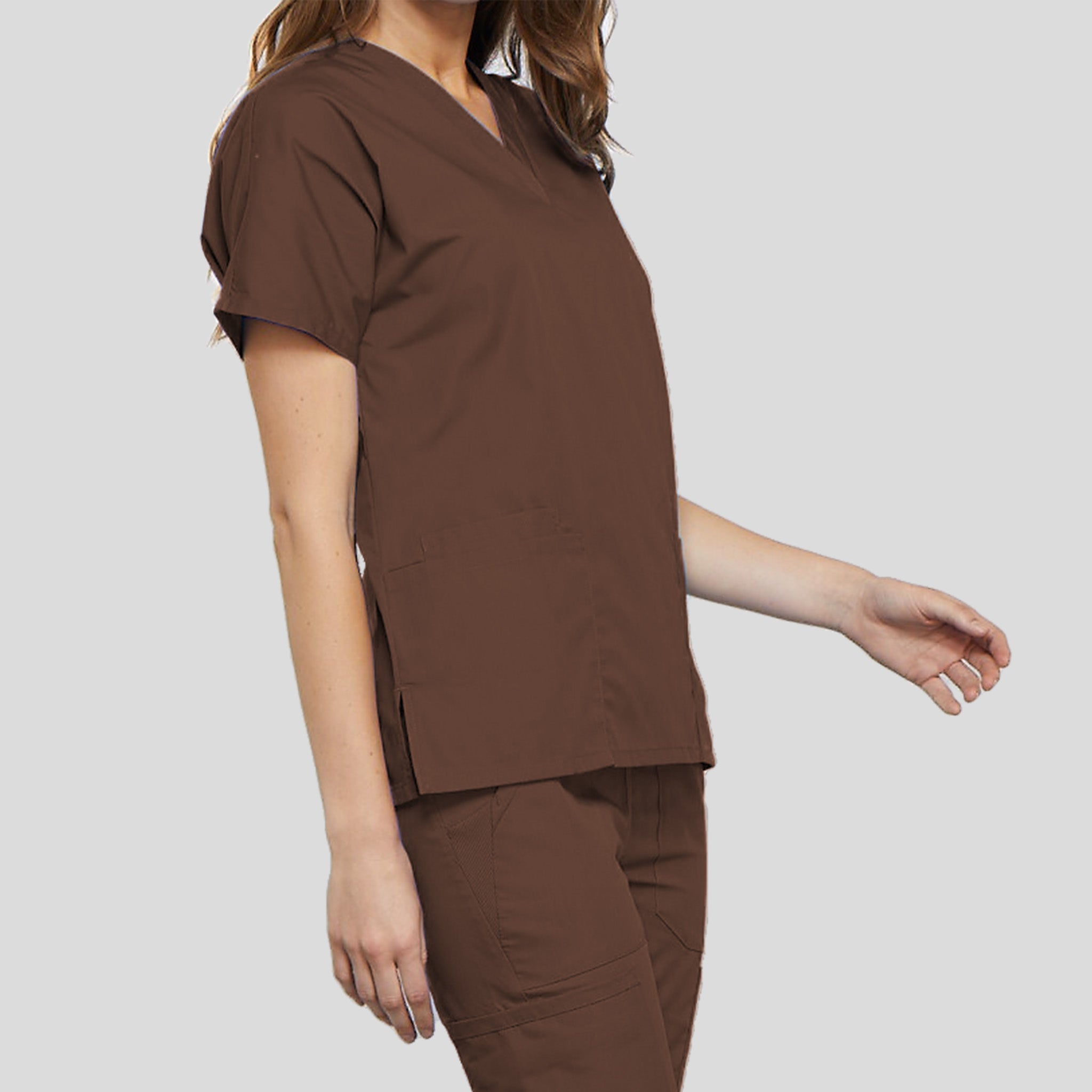 Women's V-Neck 2 Pocket | Chocolate
