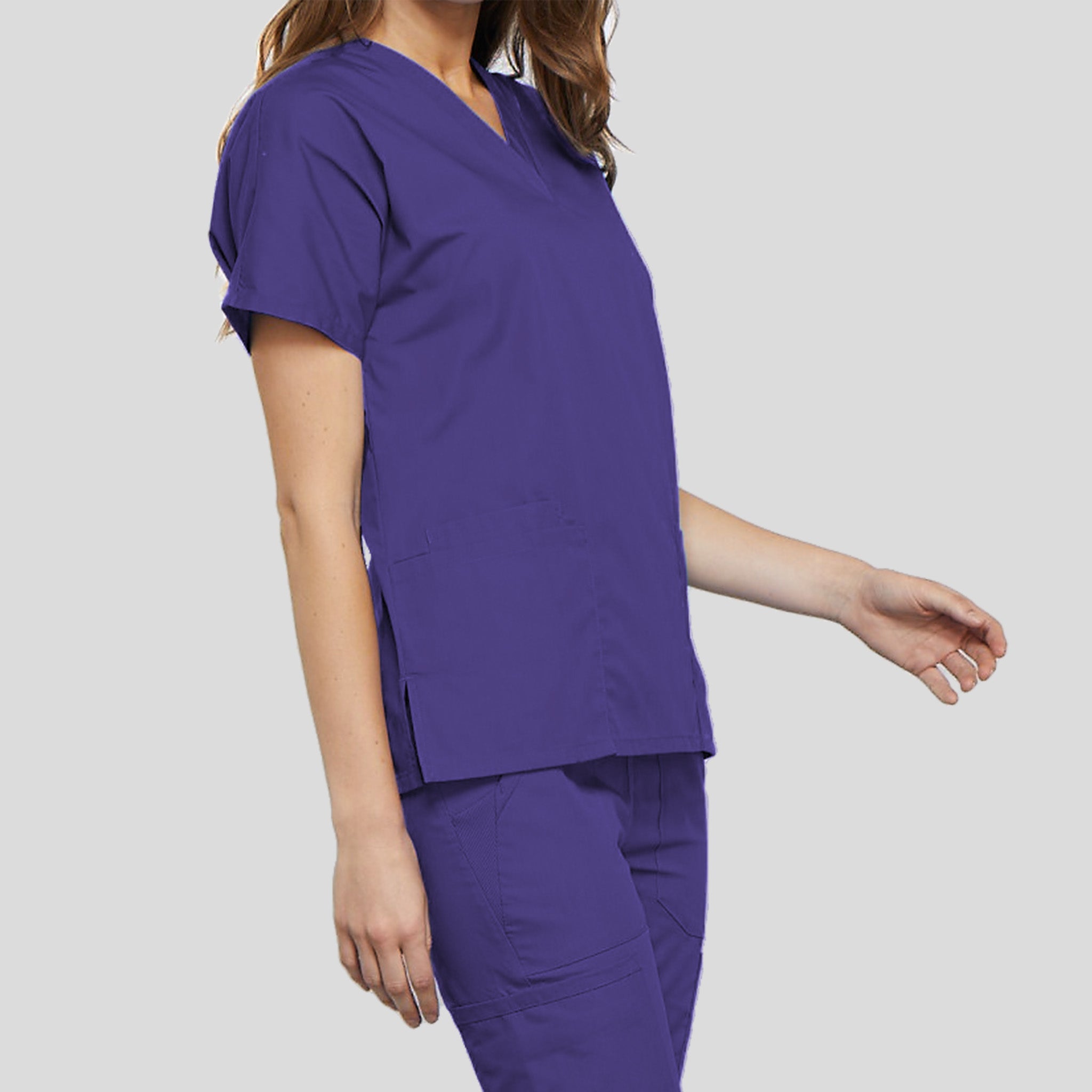 Women's V-Neck 2 Pocket | Grape
