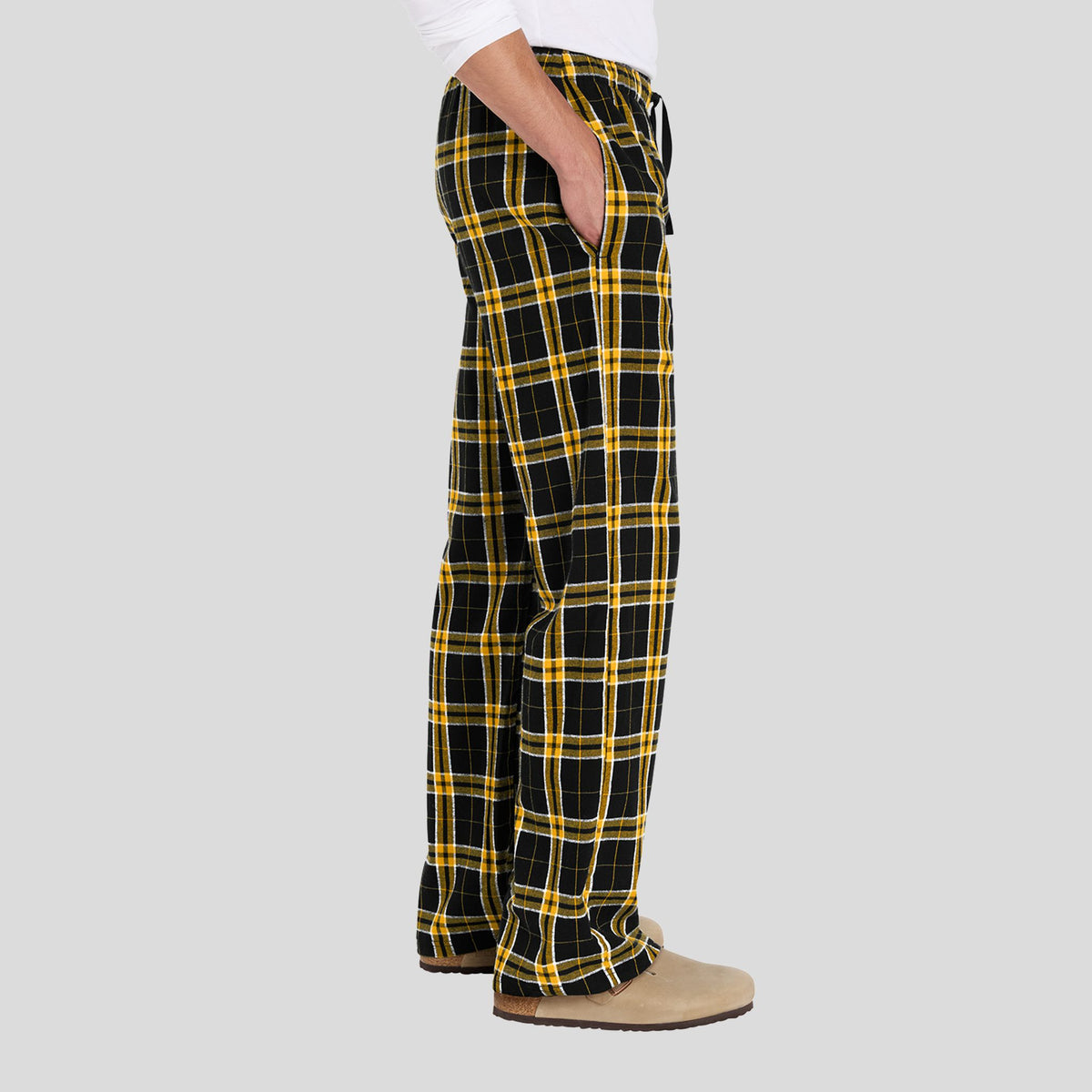 Flannel Pocket Pant | Black/Gold