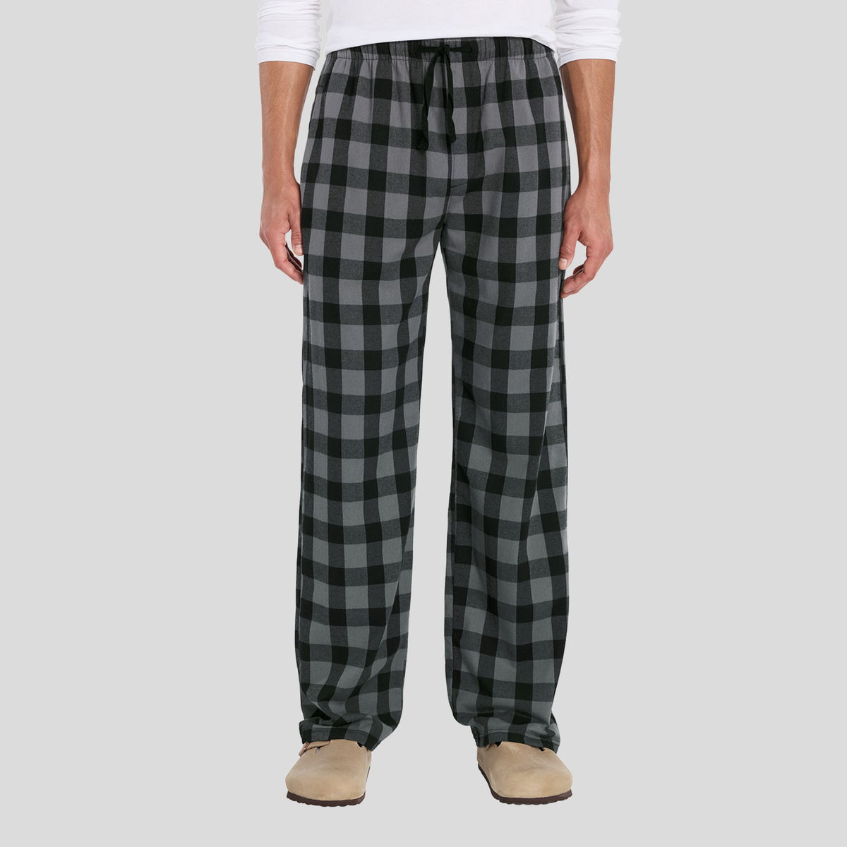 Flannel Pocket Pant | Grey/ Black Buffalo Check