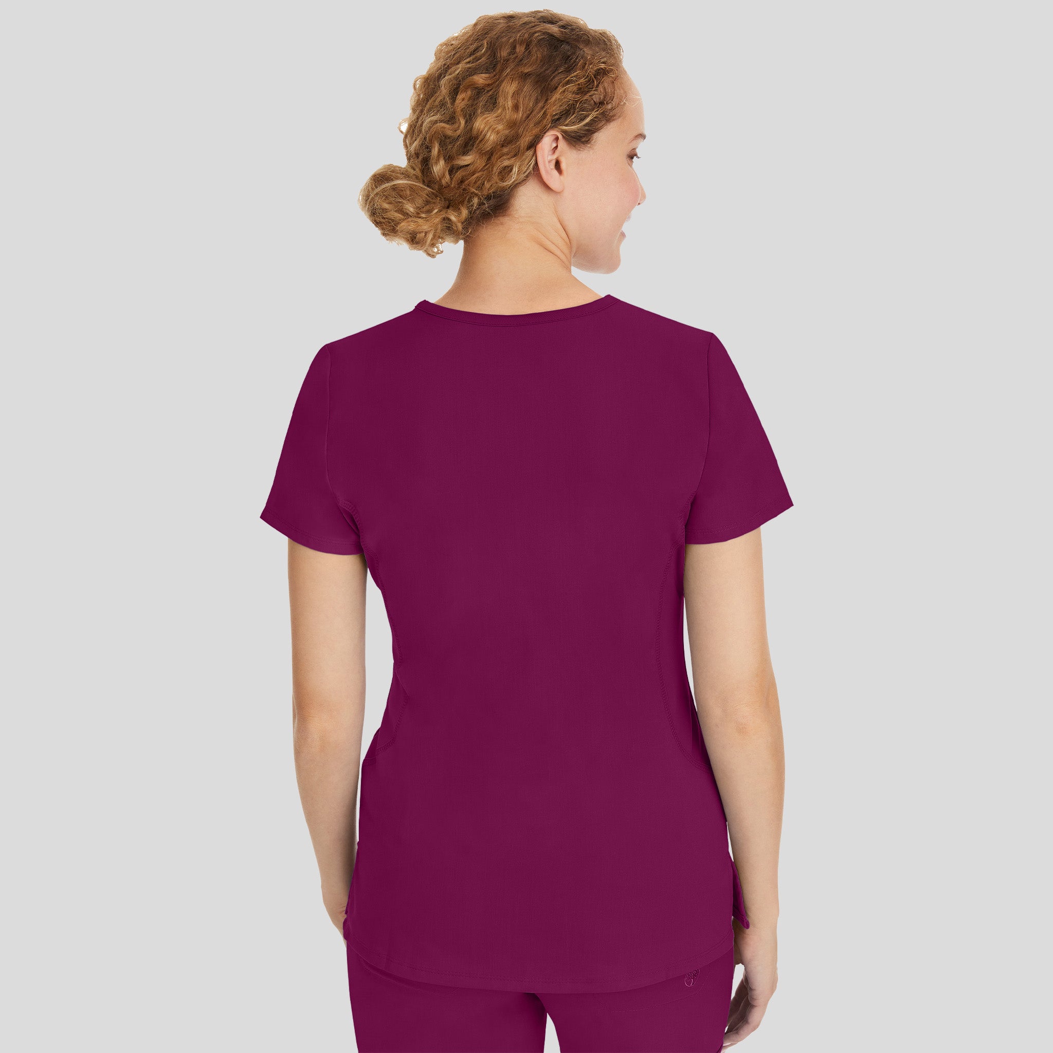 Juliet V-Neck Yoga Scrub Top | Wine