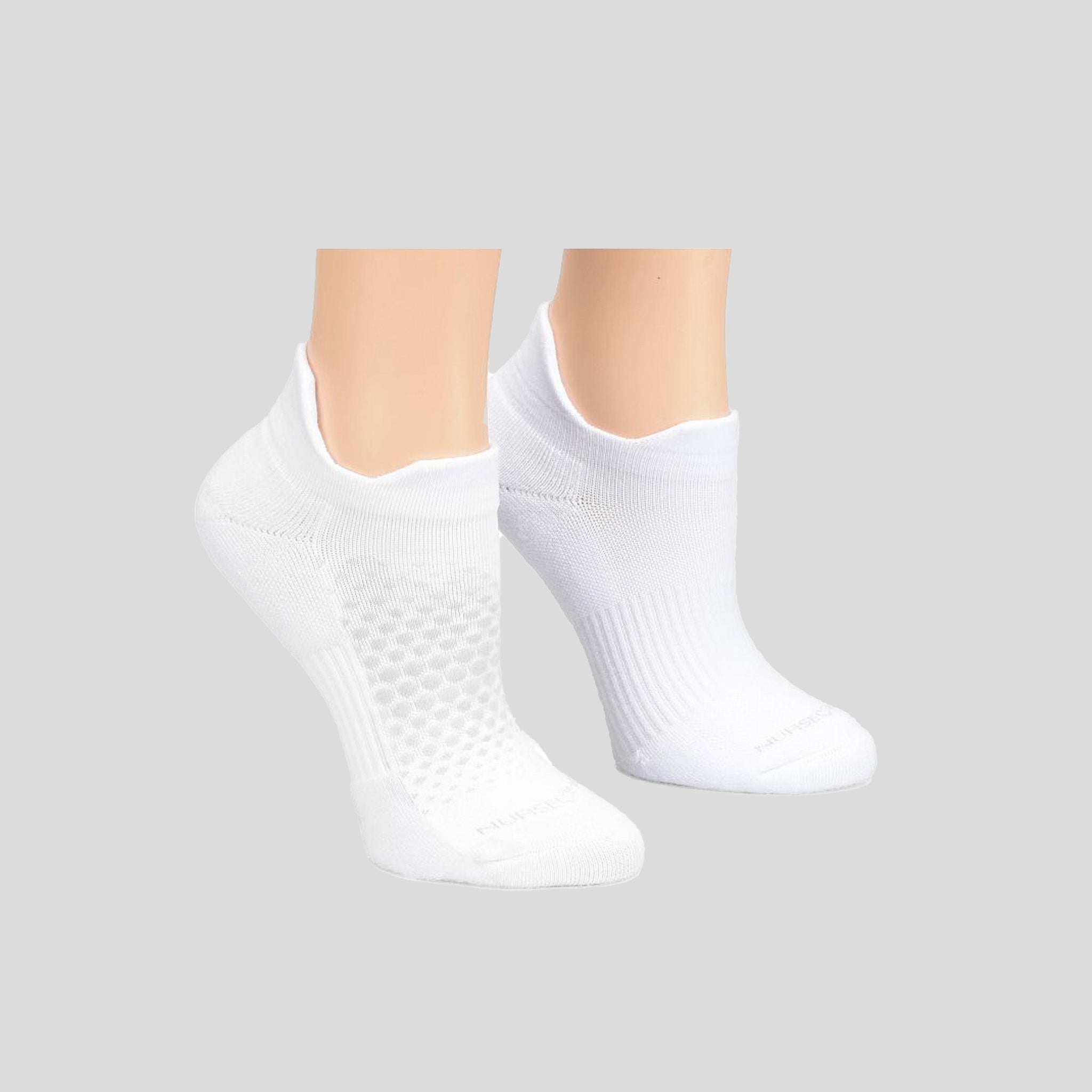 Active Stride Anklets |  White/Silver