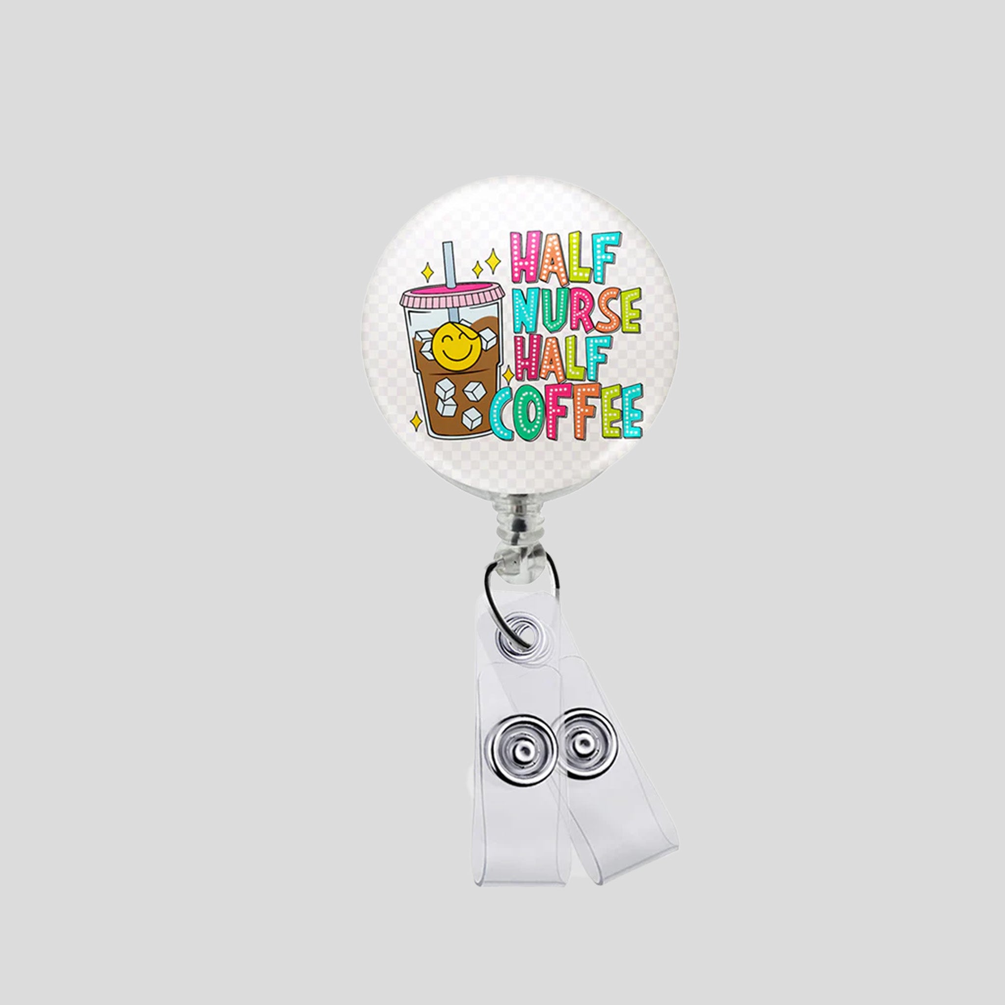 Half Nurse, Half Coffee Badge Holder