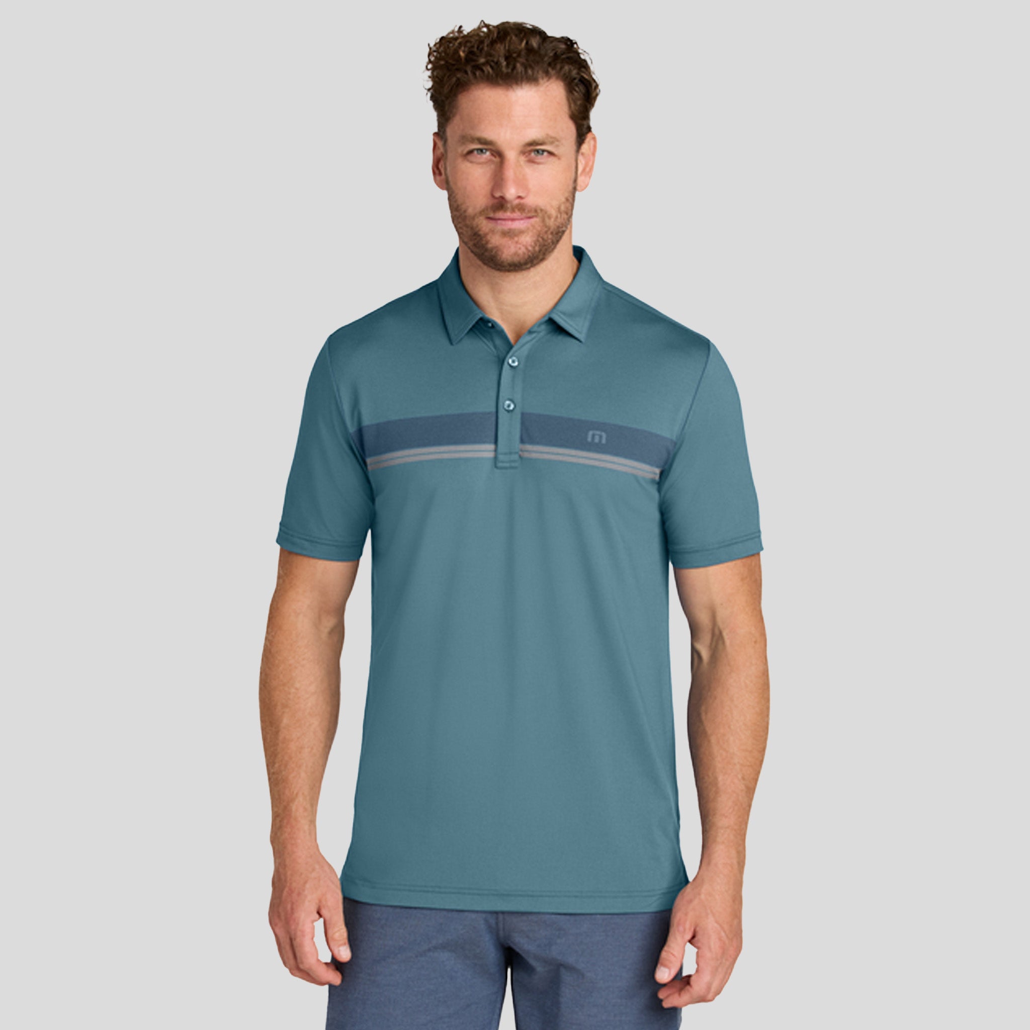Glenview Stripe Polo | Stellar Blue