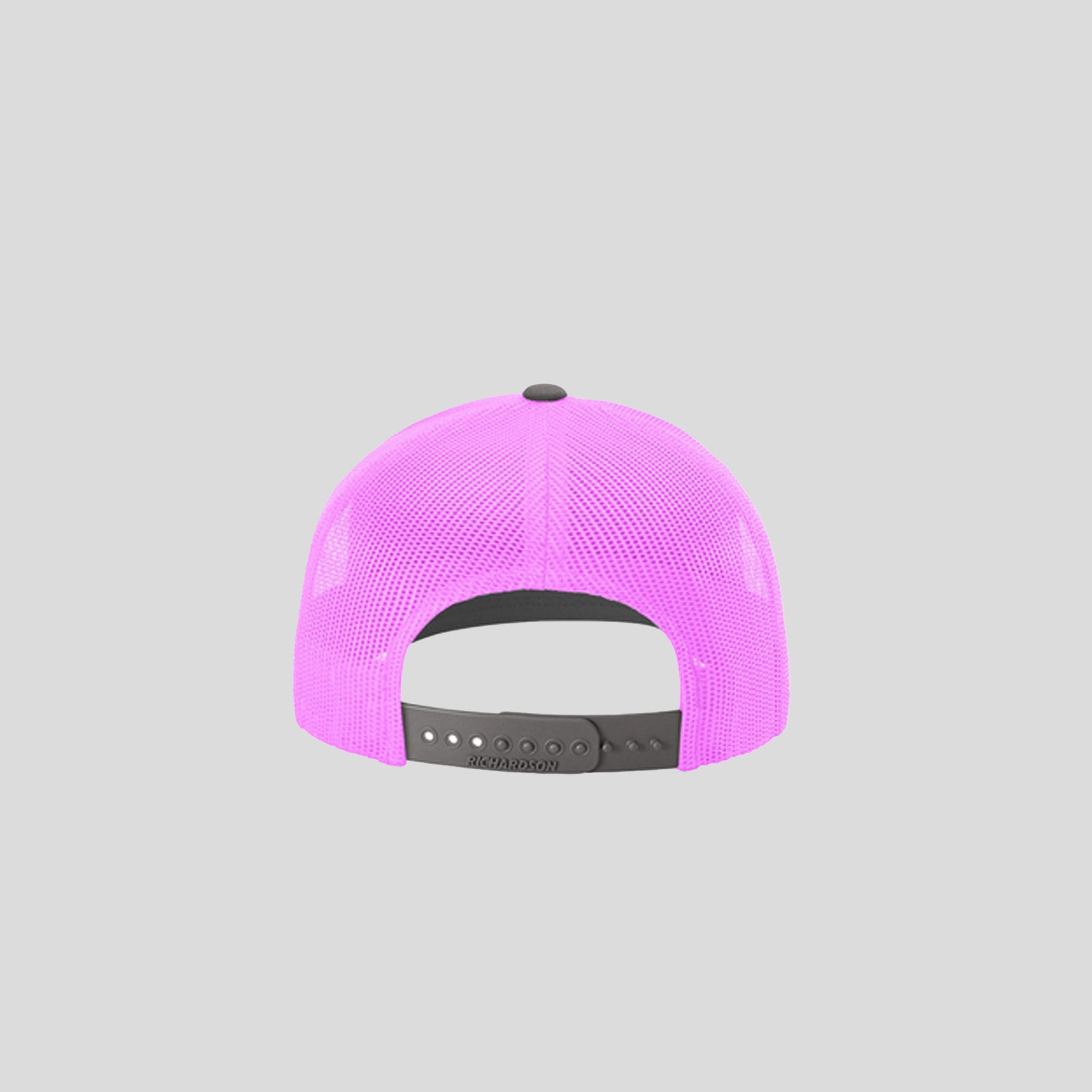 Richardson Trucker Cap | Charcoal/Neon Pink