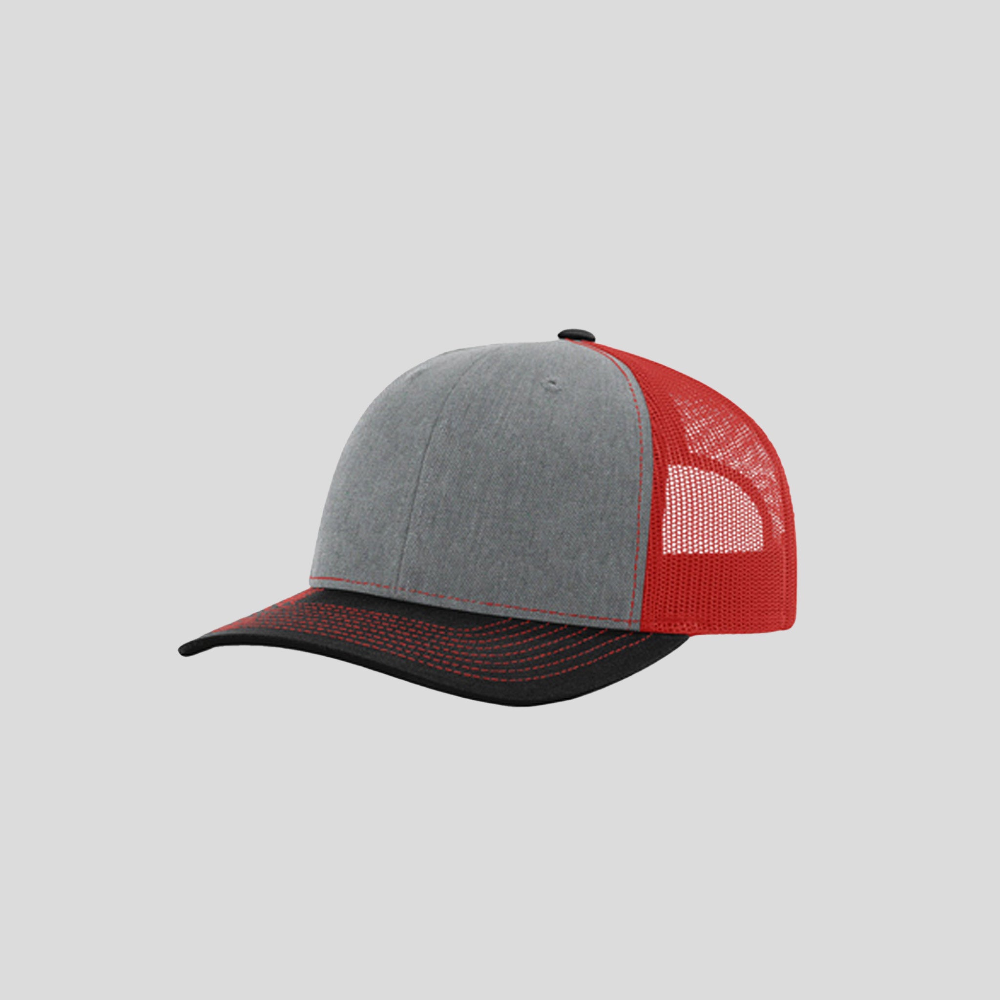 Richardson Trucker Cap | Heather Grey/Red/Black