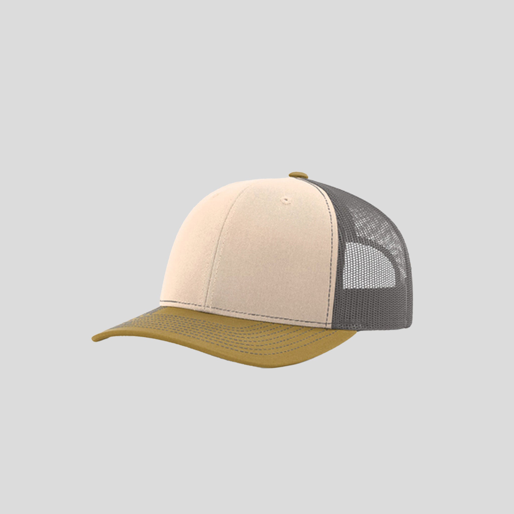 Richardson Trucker Cap | Mink Beige/Charcoal/Amber Gold