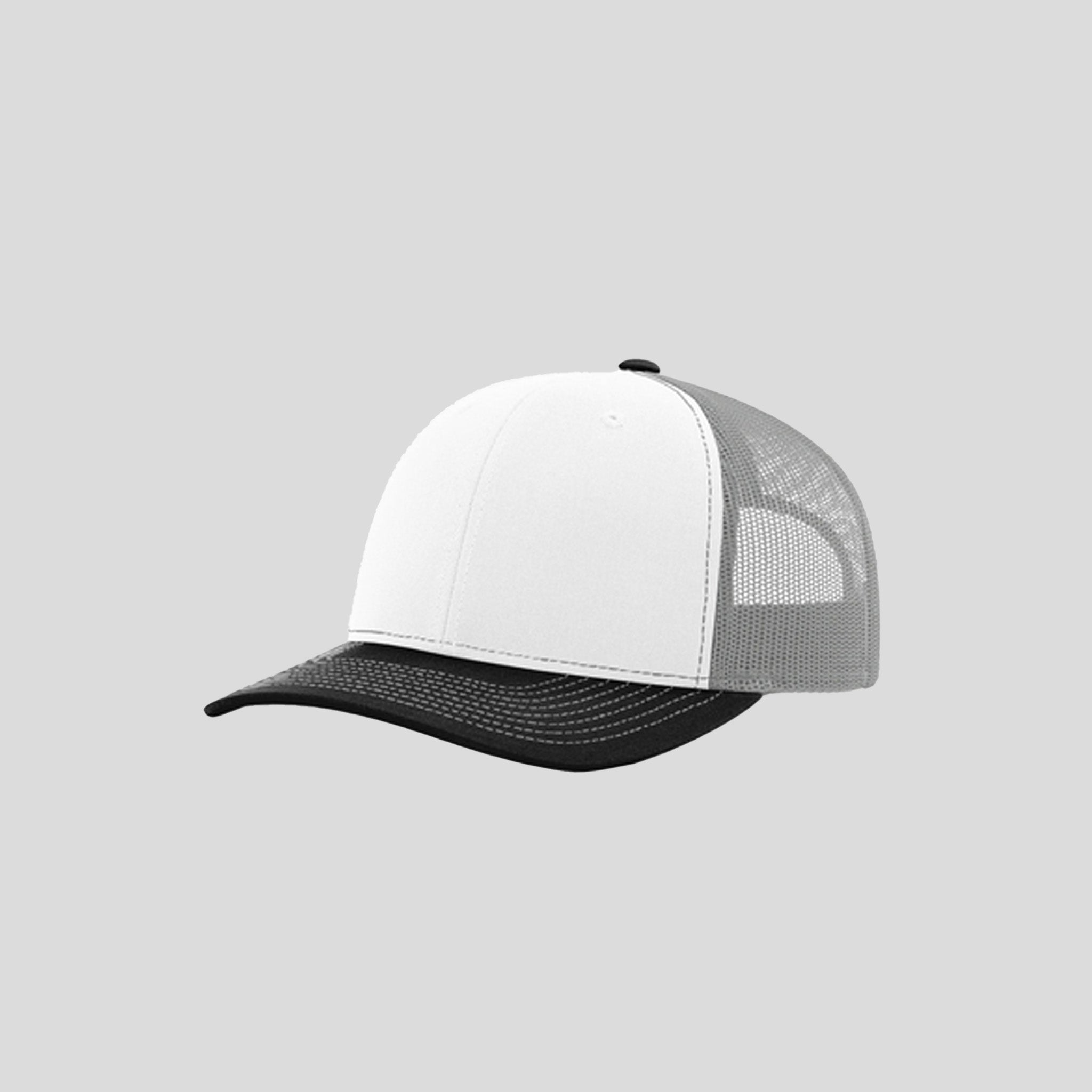 Richardson Trucker Cap | White/Aluminum/Black