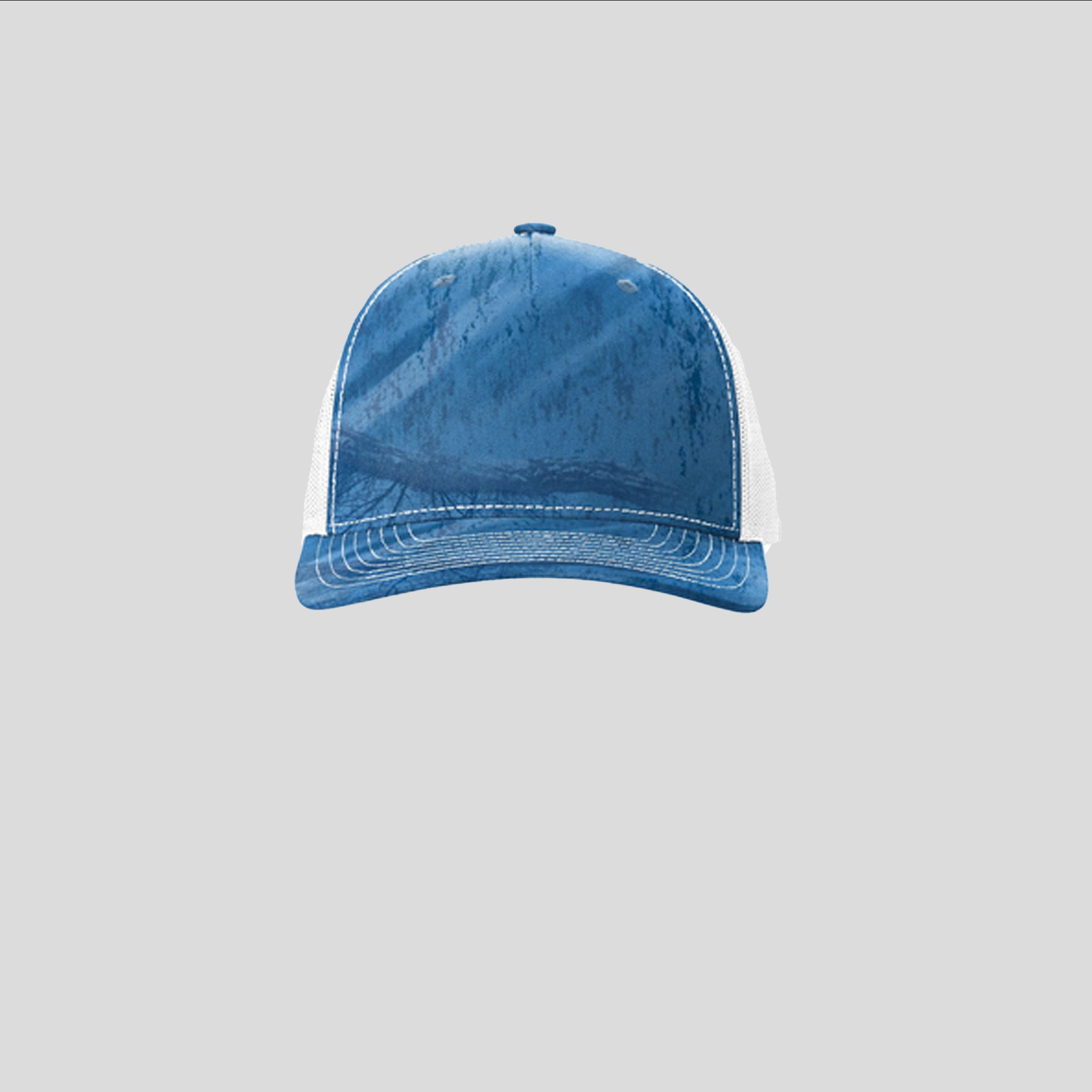 Printed Five-Panel Trucker Hat | Realtree Fishing Light Blue/White