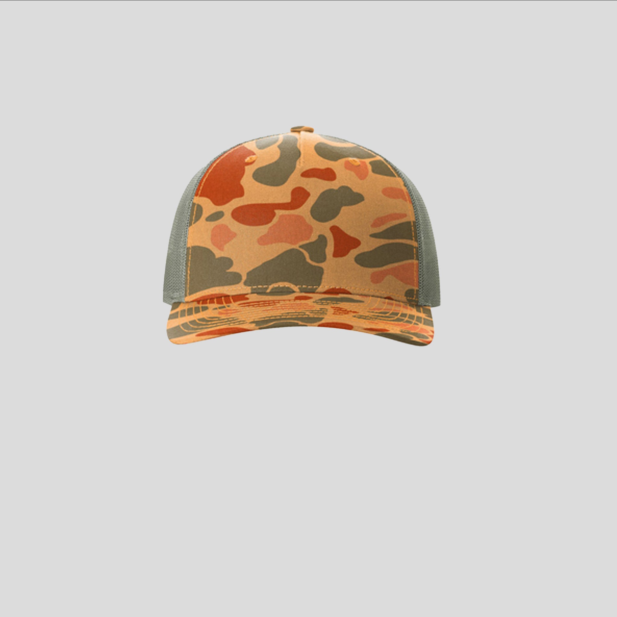 Printed Five-Panel Trucker Hat | Sienna Duck Camo/Loden